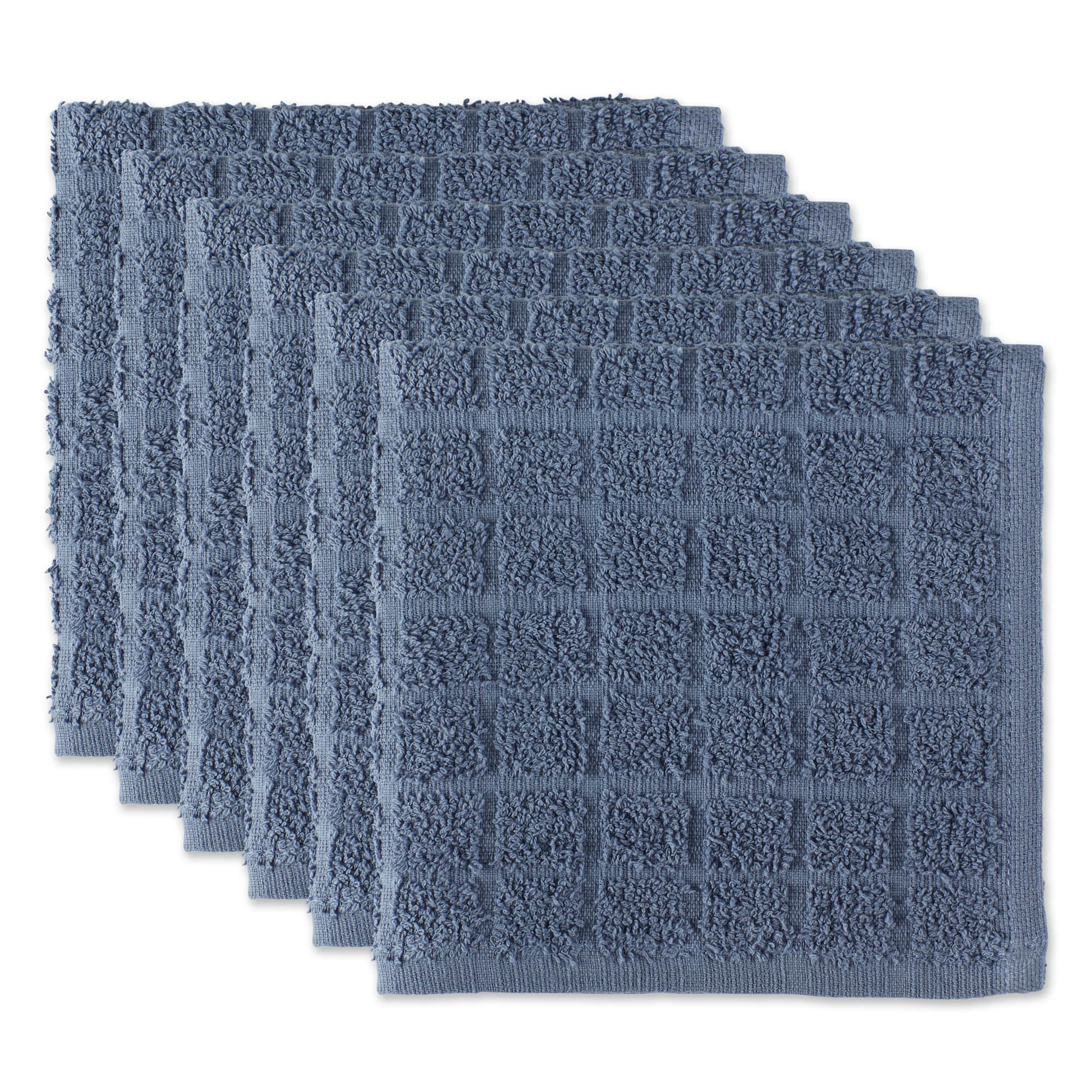 DII® Solid Windowpane Terry Dishcloth Set