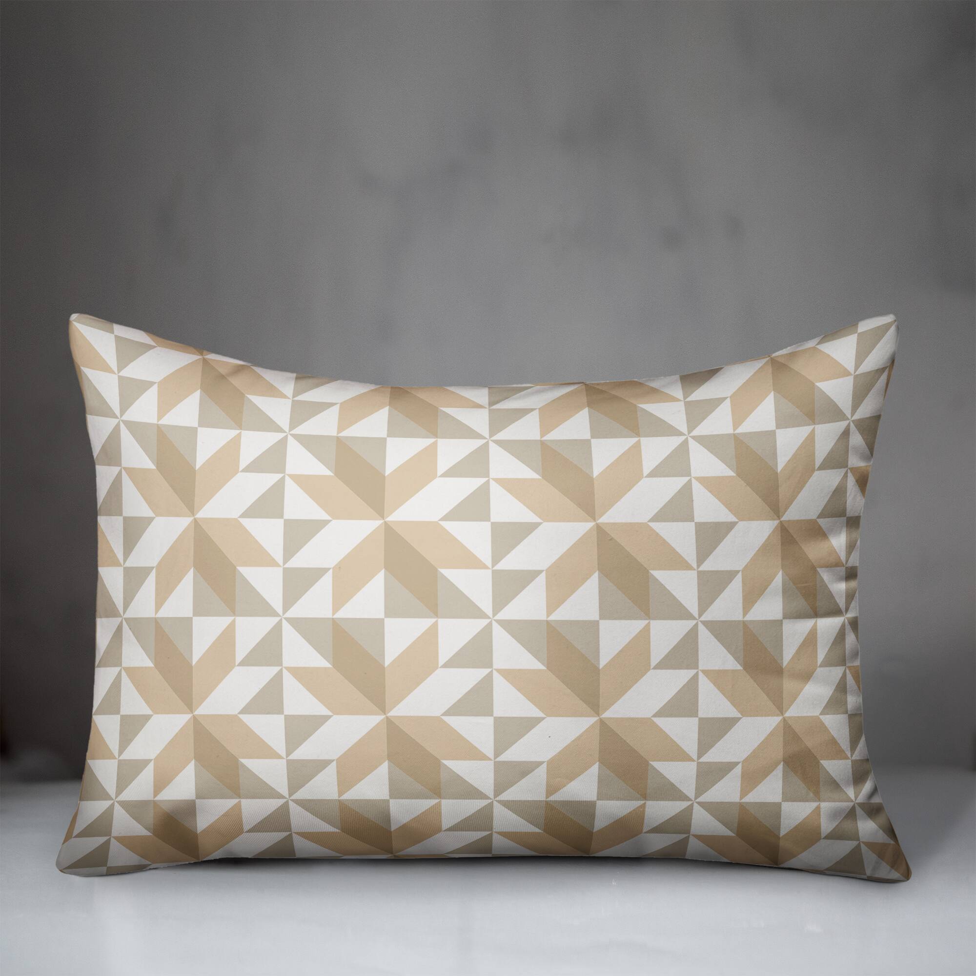 Neutral Barn Star Pattern Throw Pillow
