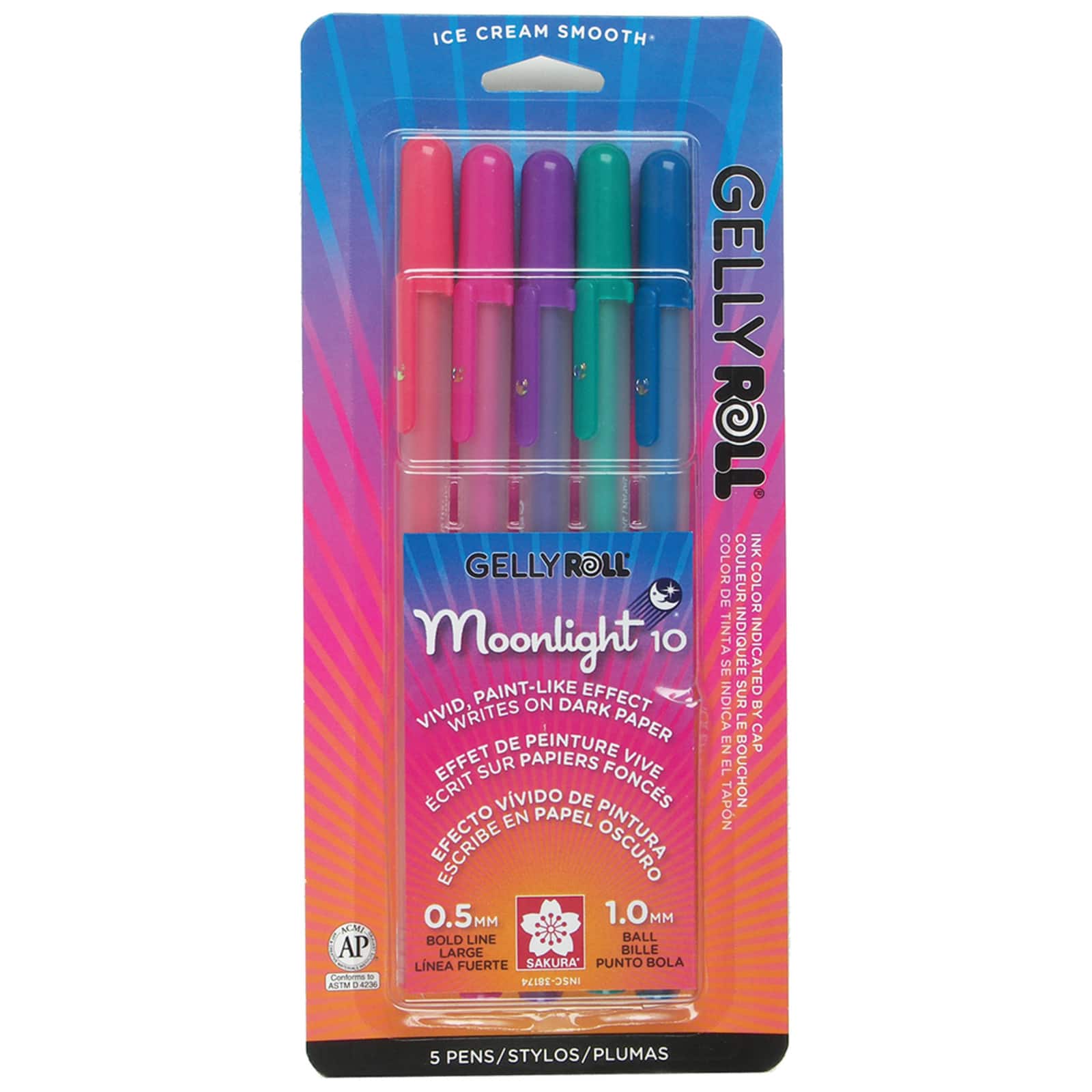Blue Ink Bold Pack of 10 38173 Sakura Gelly Roll Moonlight 10 Gel Pen 