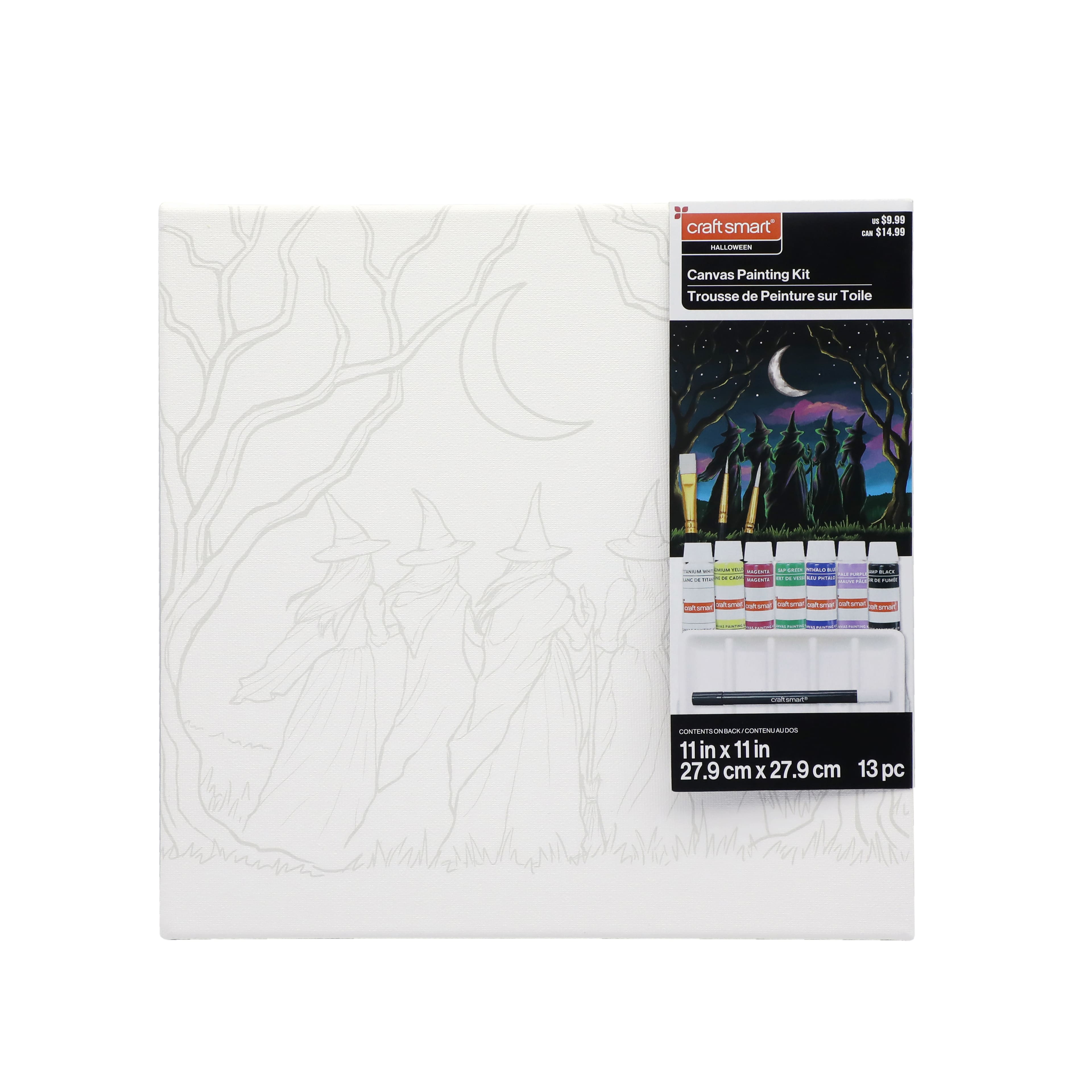 11" x 11" Witches Circle Canvas Painting Kit by Craft Smart®