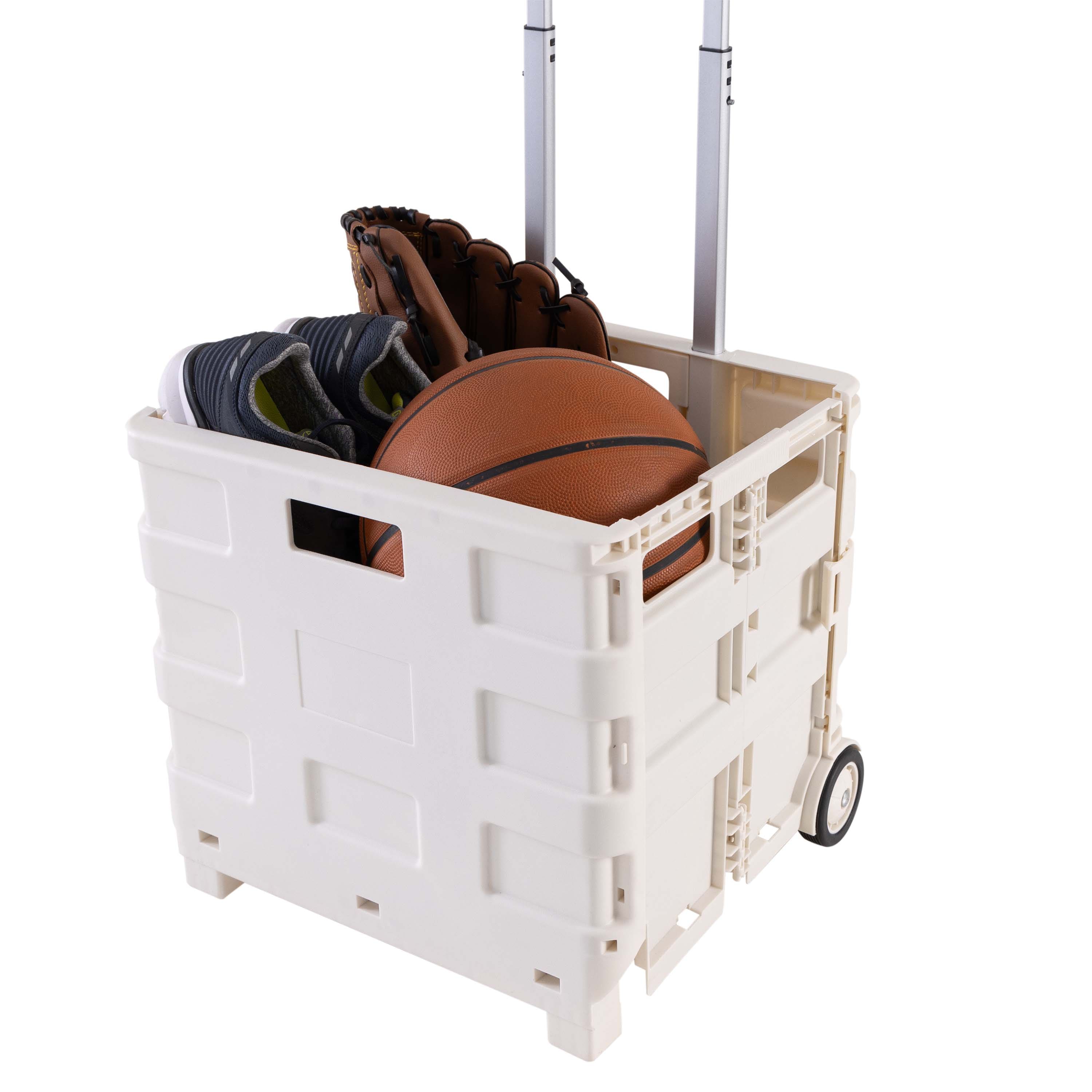 Simplify Tote &#x26; Go White Collapsible Utility Cart