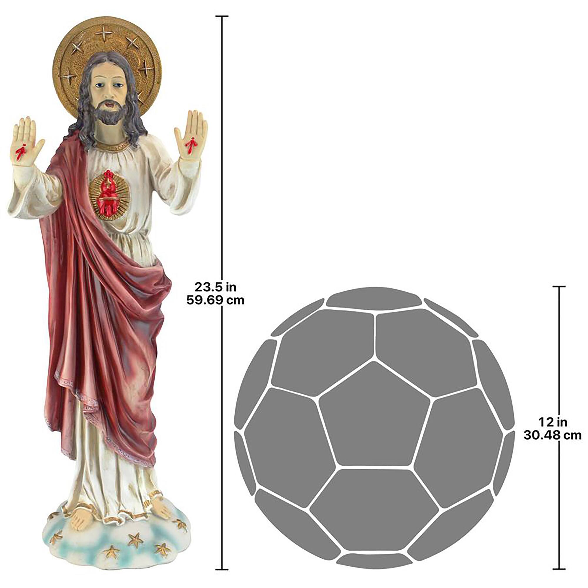 Design Toscano 23.5&#x22; Sacred Heart of Jesus Italian-Style Garden Statue