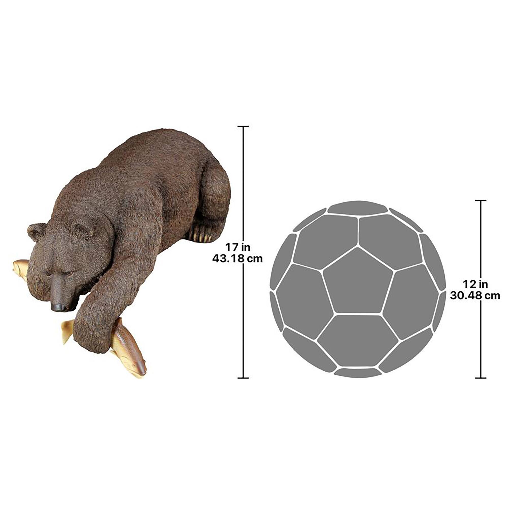 Design Toscano 17&#x22; Catch of the Day Grand Bear Sculpture