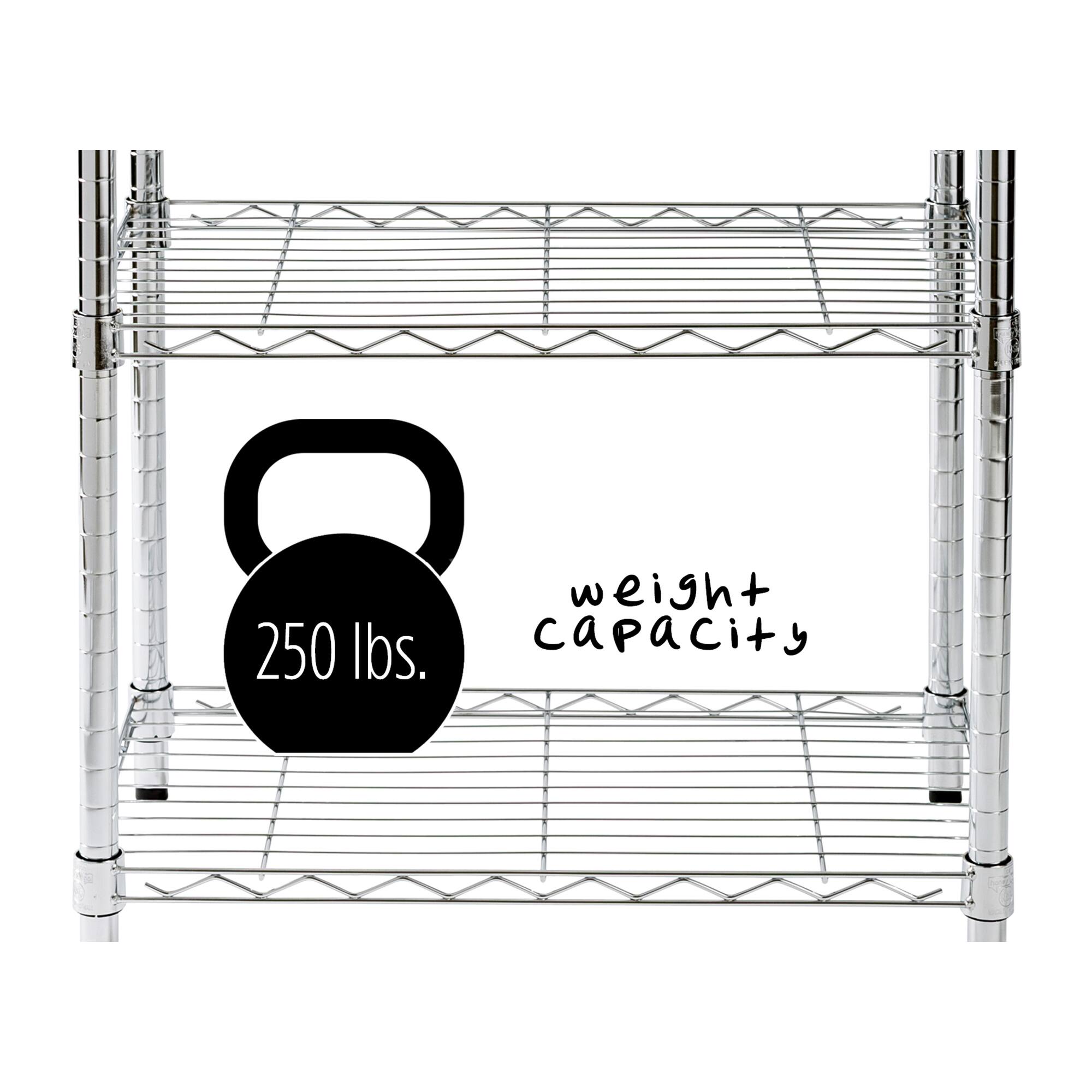 Honey Can Do Chrome 6-Tier Heavy-Duty Adjustable Shelving Unit