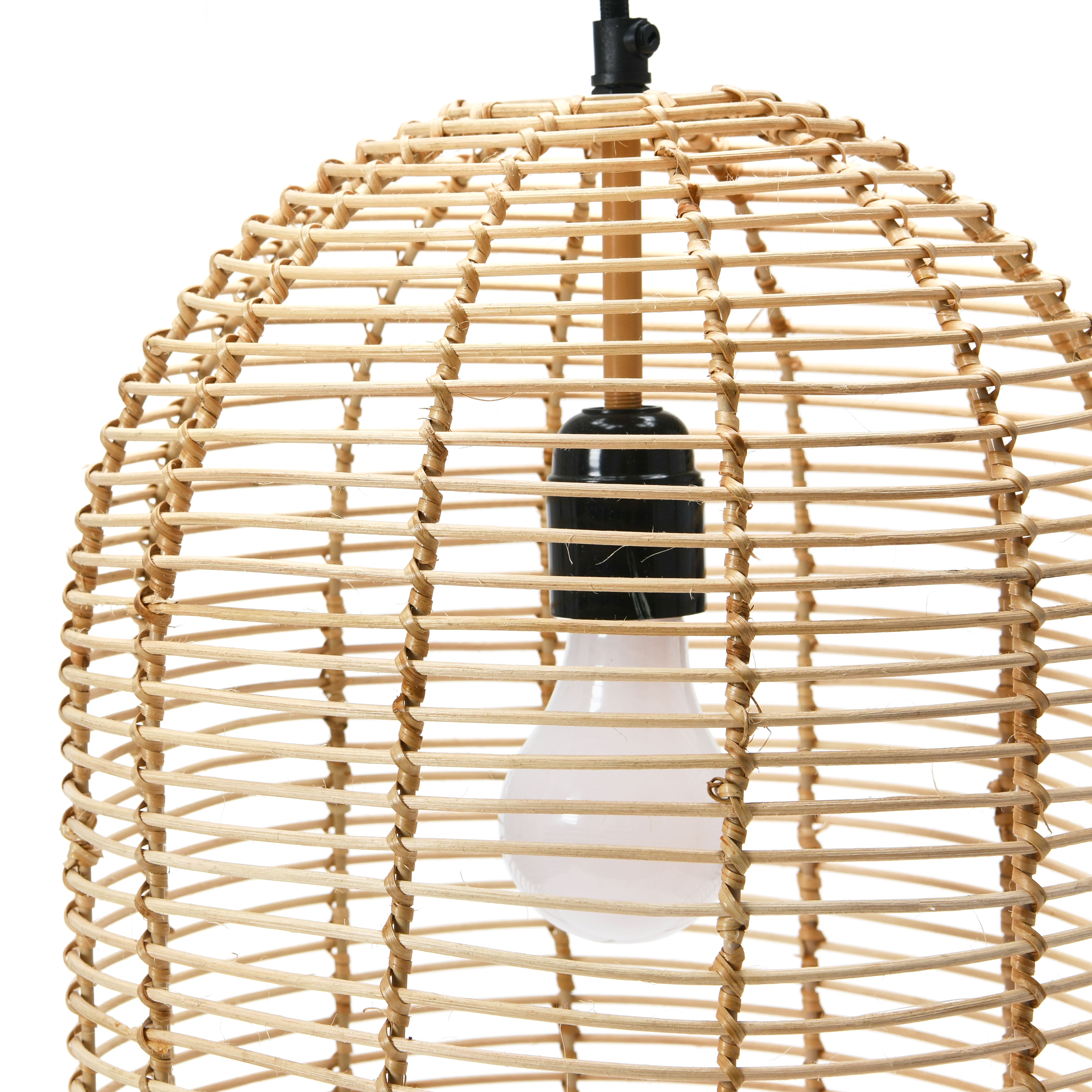 Modern Boho Handwoven Rattan Pendant Light