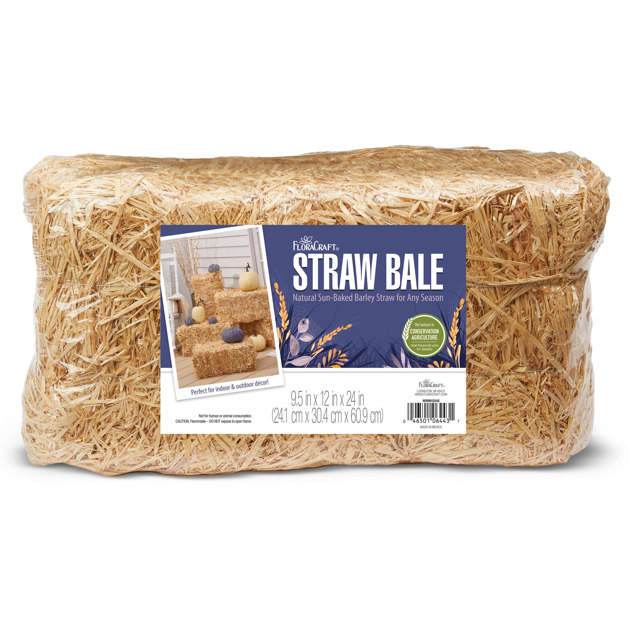 FloraCraft® 24" Straw Bale
