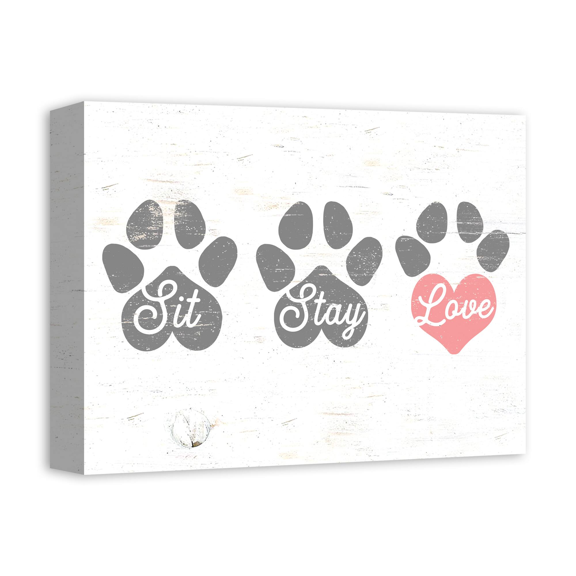 Sit Stay Love Canvas Wall Art
