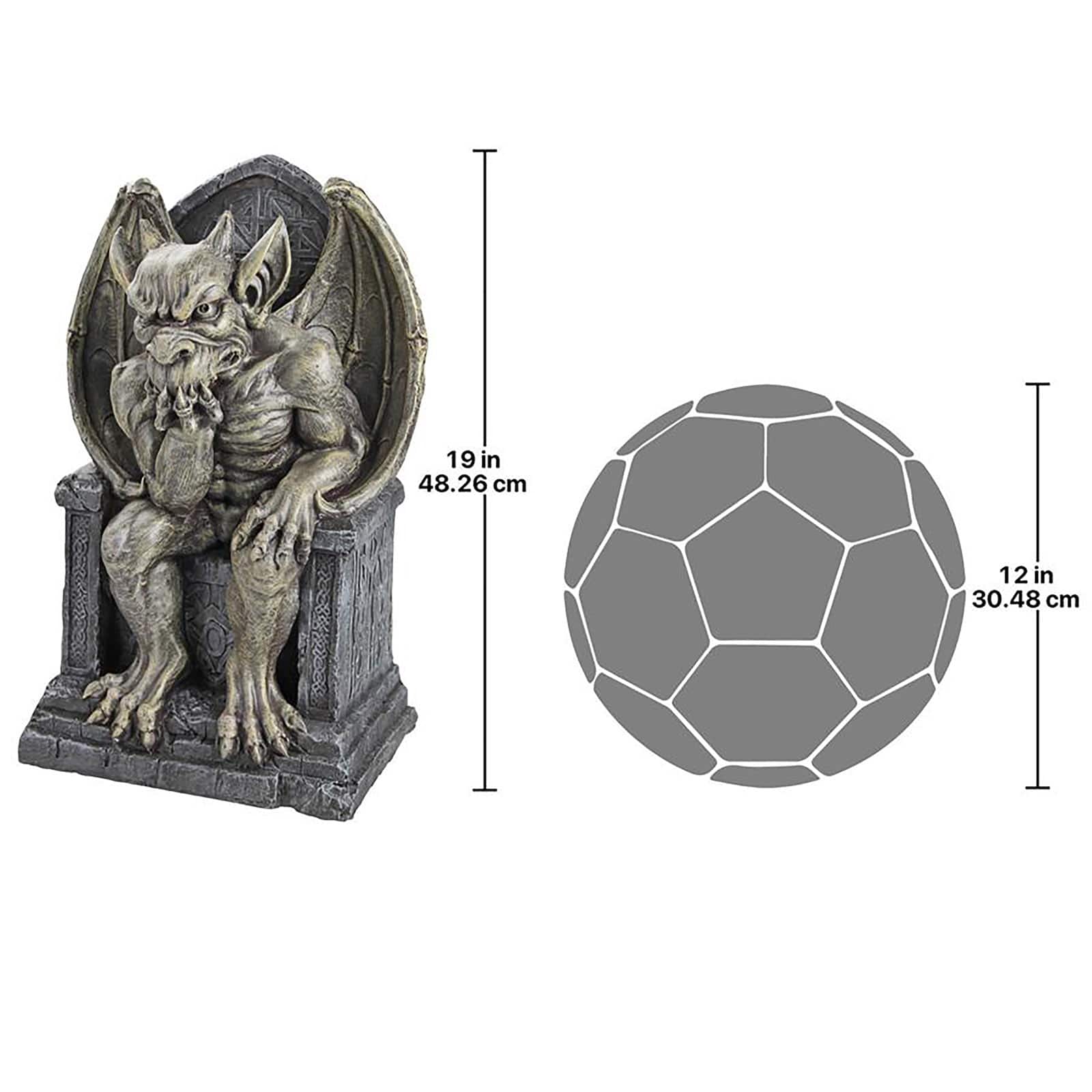 Design Toscano Large Hemlock&#x27;s Gargoyle Throne Statue