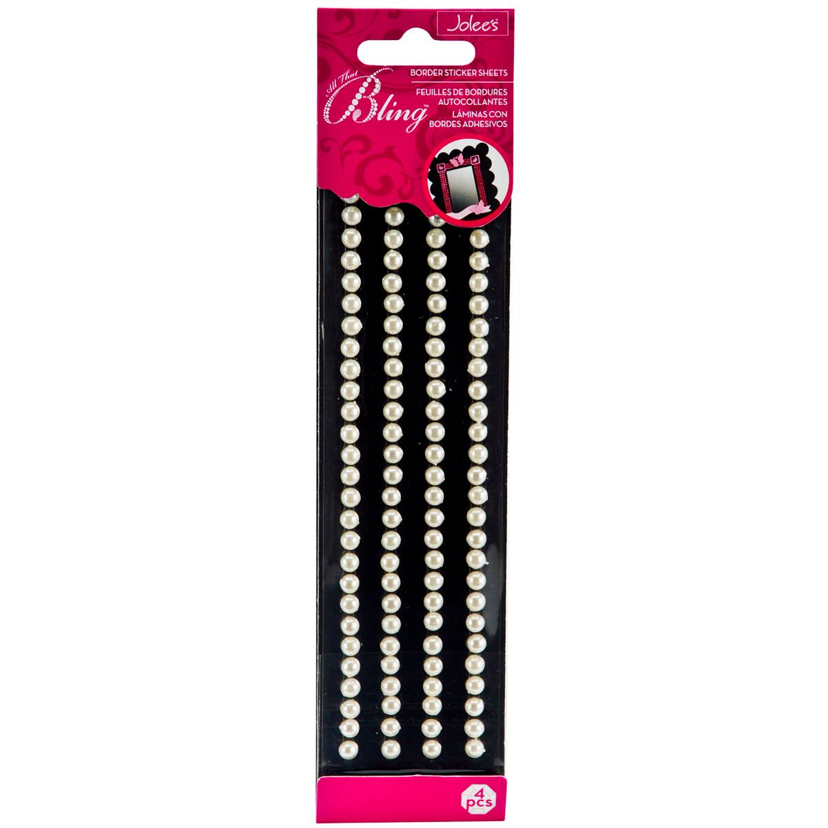 Jolee's Bling Border Stickers-Pearl Embellishments
