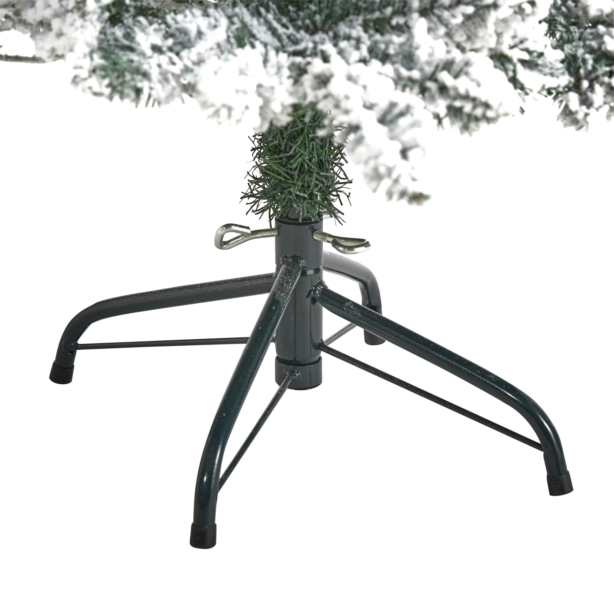 4ft. Pre-Lit Flocked Livingston Fir Pinecones Artificial Christmas Tree with Clear Warm LED Lights