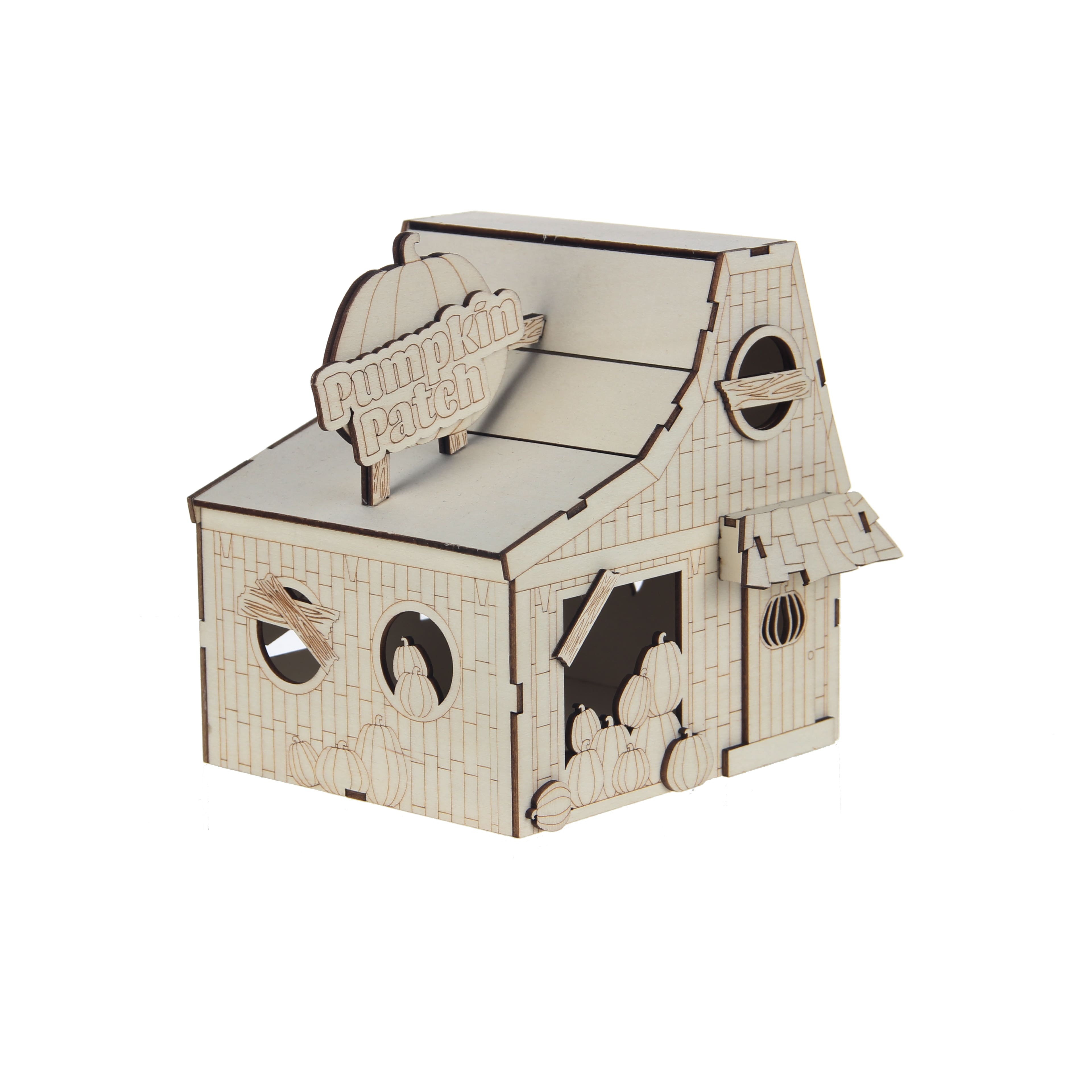 6" DIY Village Pumpkin Patch LED Wood Décor by Make Market®