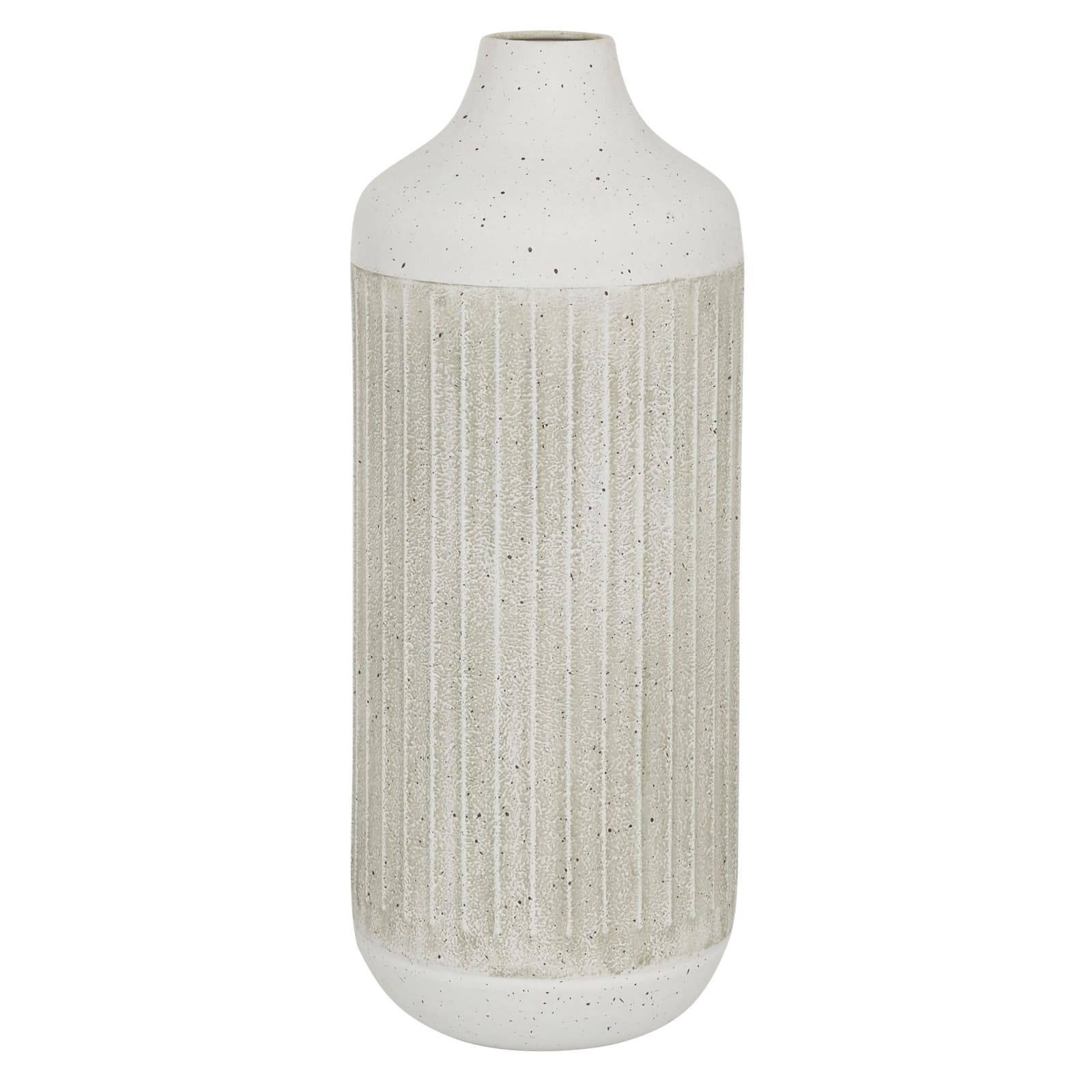 White Metal Contemporary Style Vase, 17