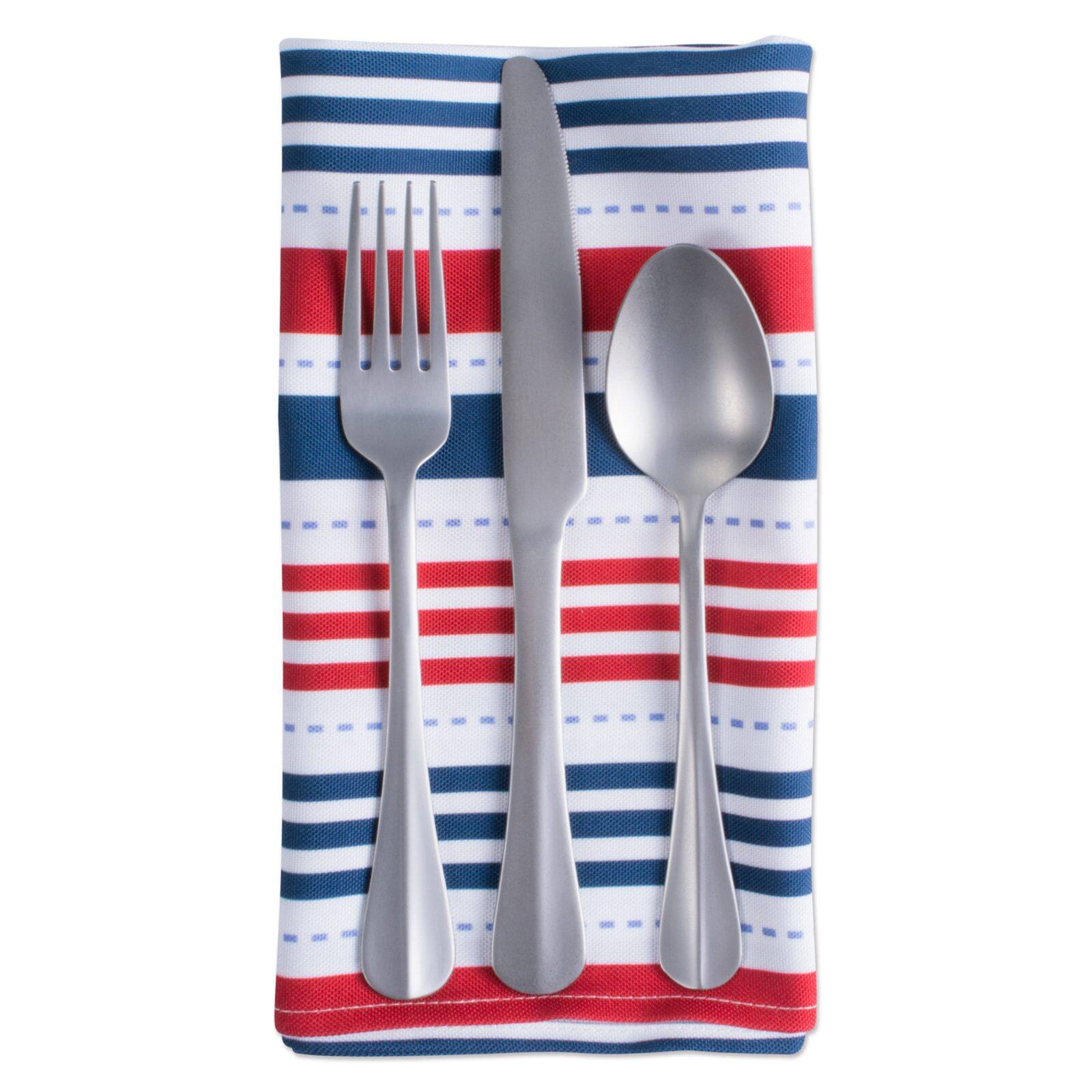 DII&#xAE; Patriotic Stripe Outdoor Napkin, 6ct.