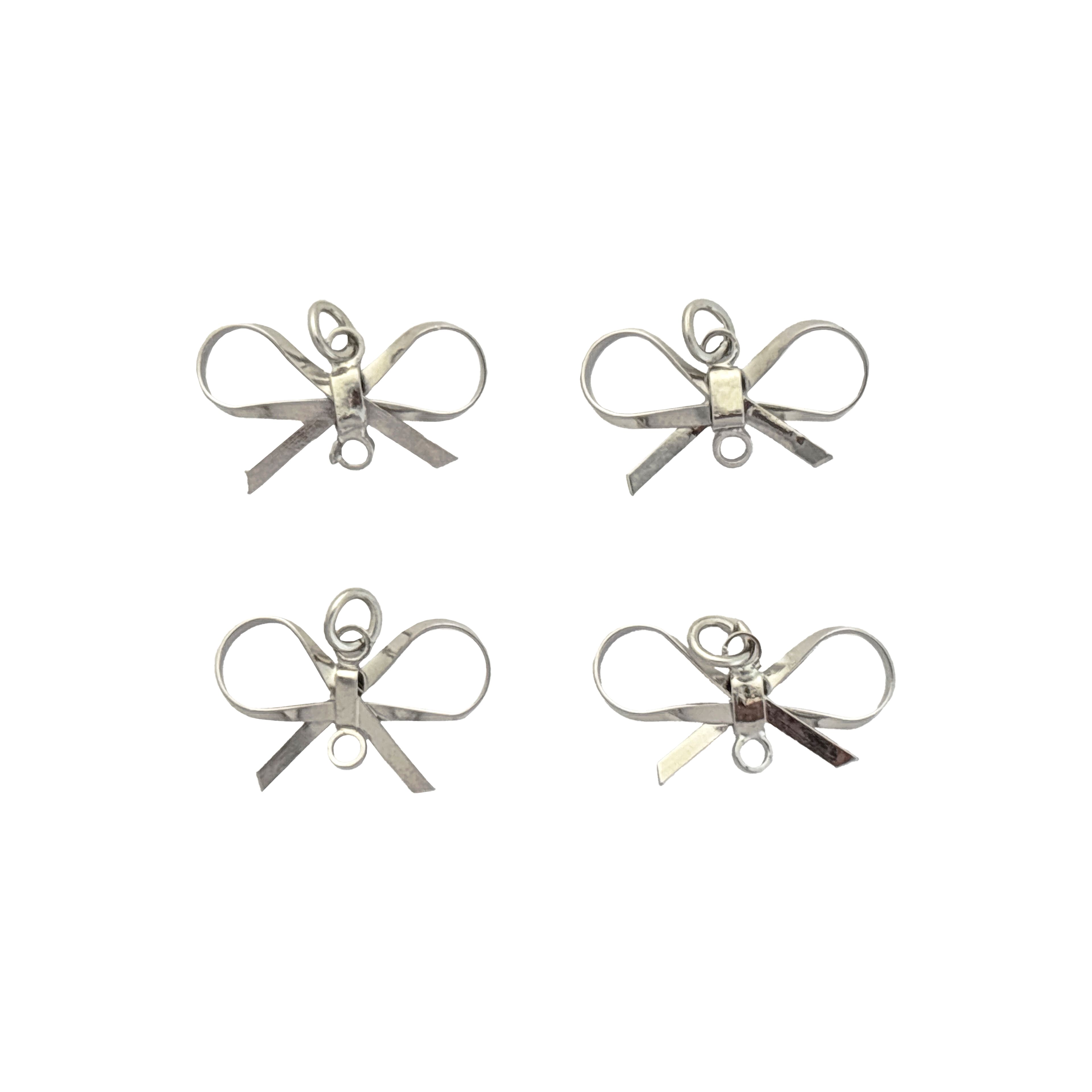Blue Moon Studio&#x2122; Silver-Colored Bow Charms, 4ct.