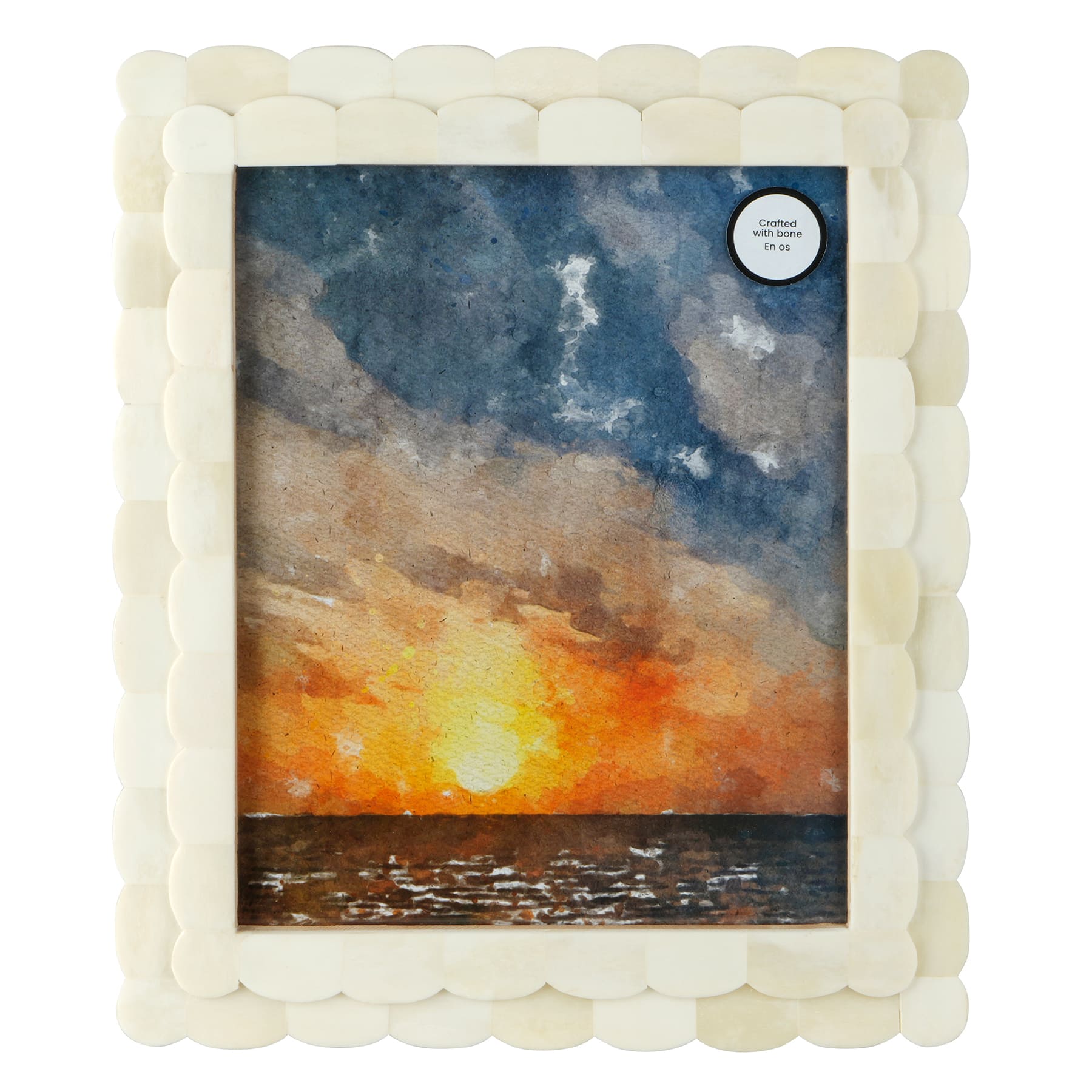 8&#x22; x 10&#x22; Scalloped Bone Tabletop Frame, Atelier by Studio D&#xE9;cor&#xAE;