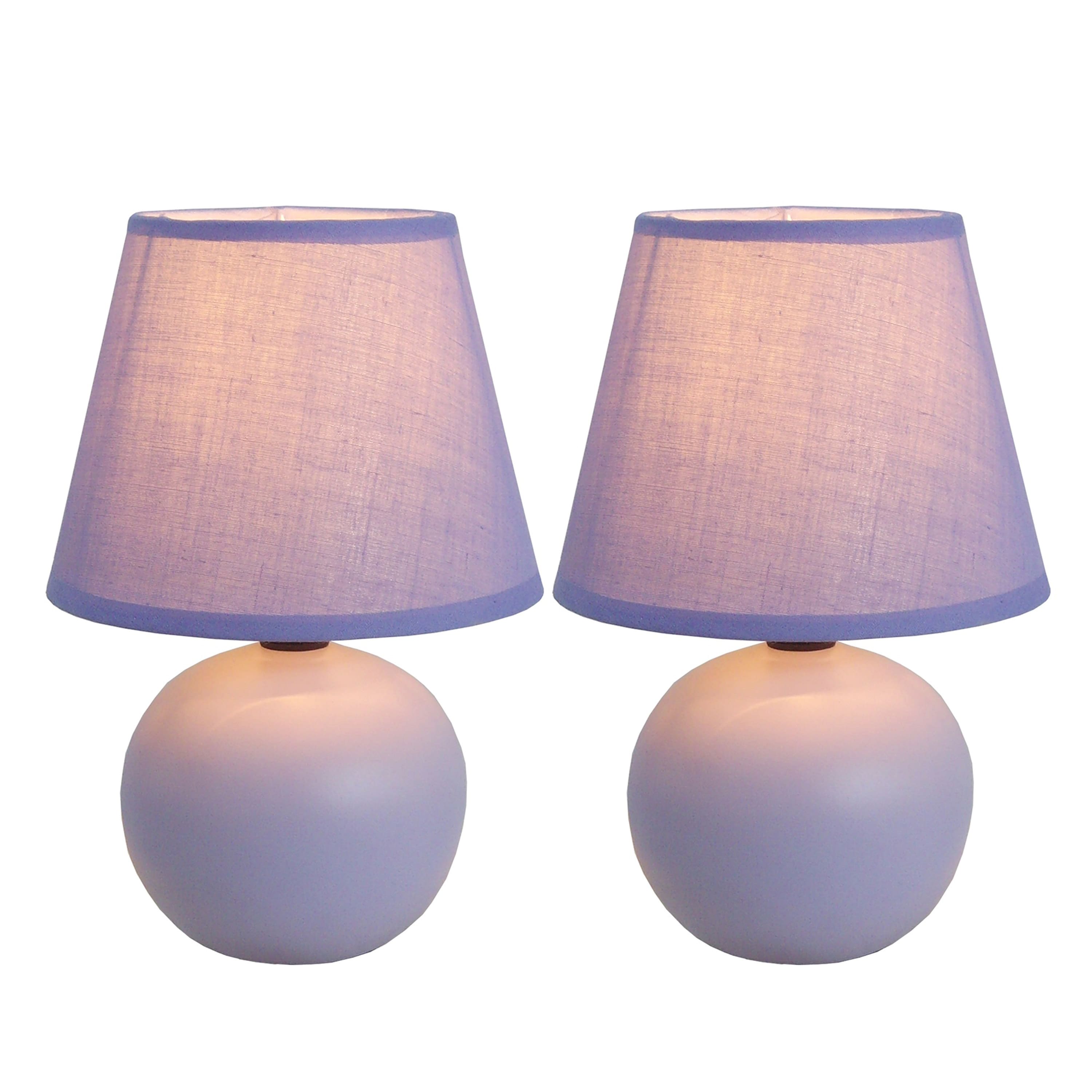 Simple Designs Mini Ceramic Globe Table Lamp