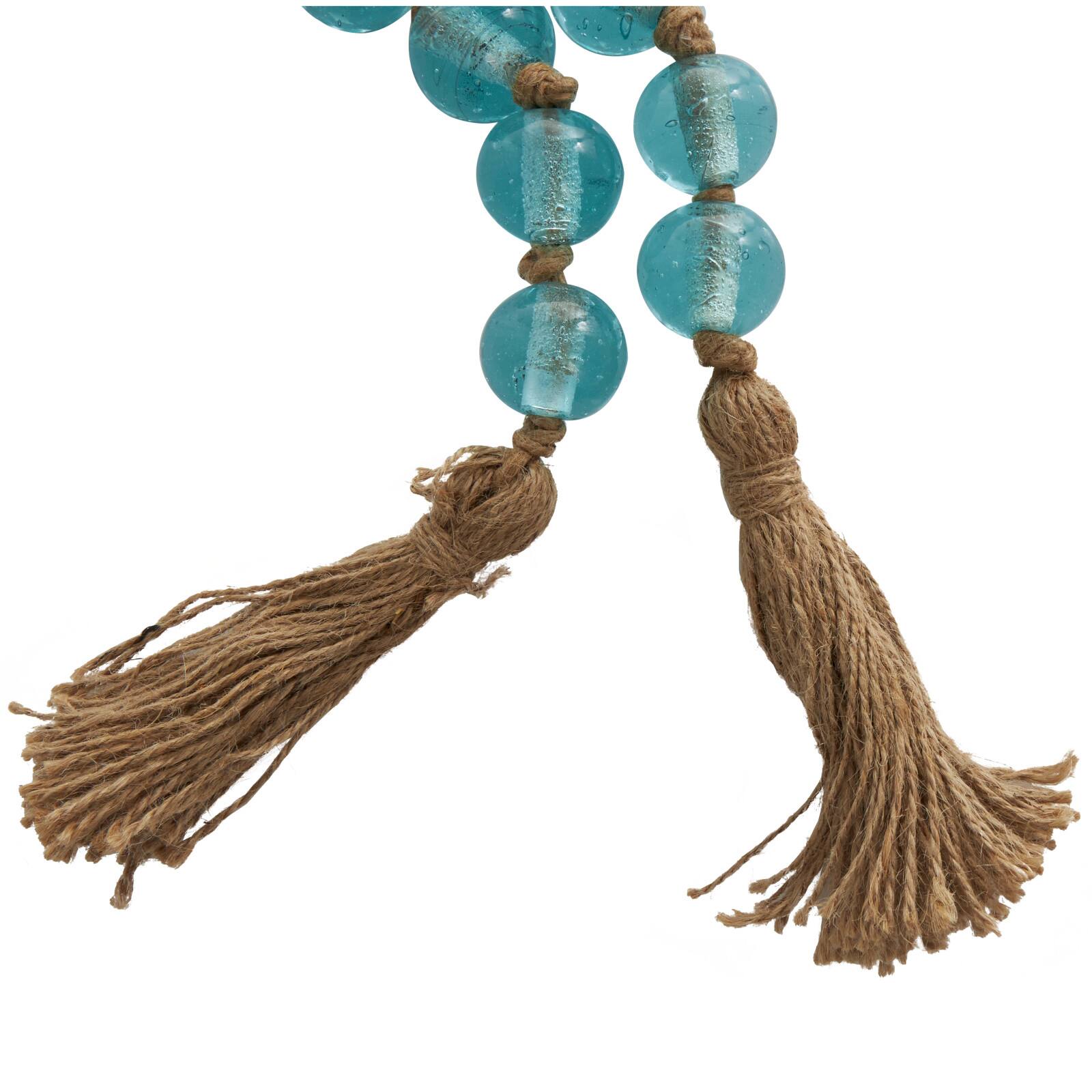 4ft. Glass Handmade Round Beaded Garland with Tassel