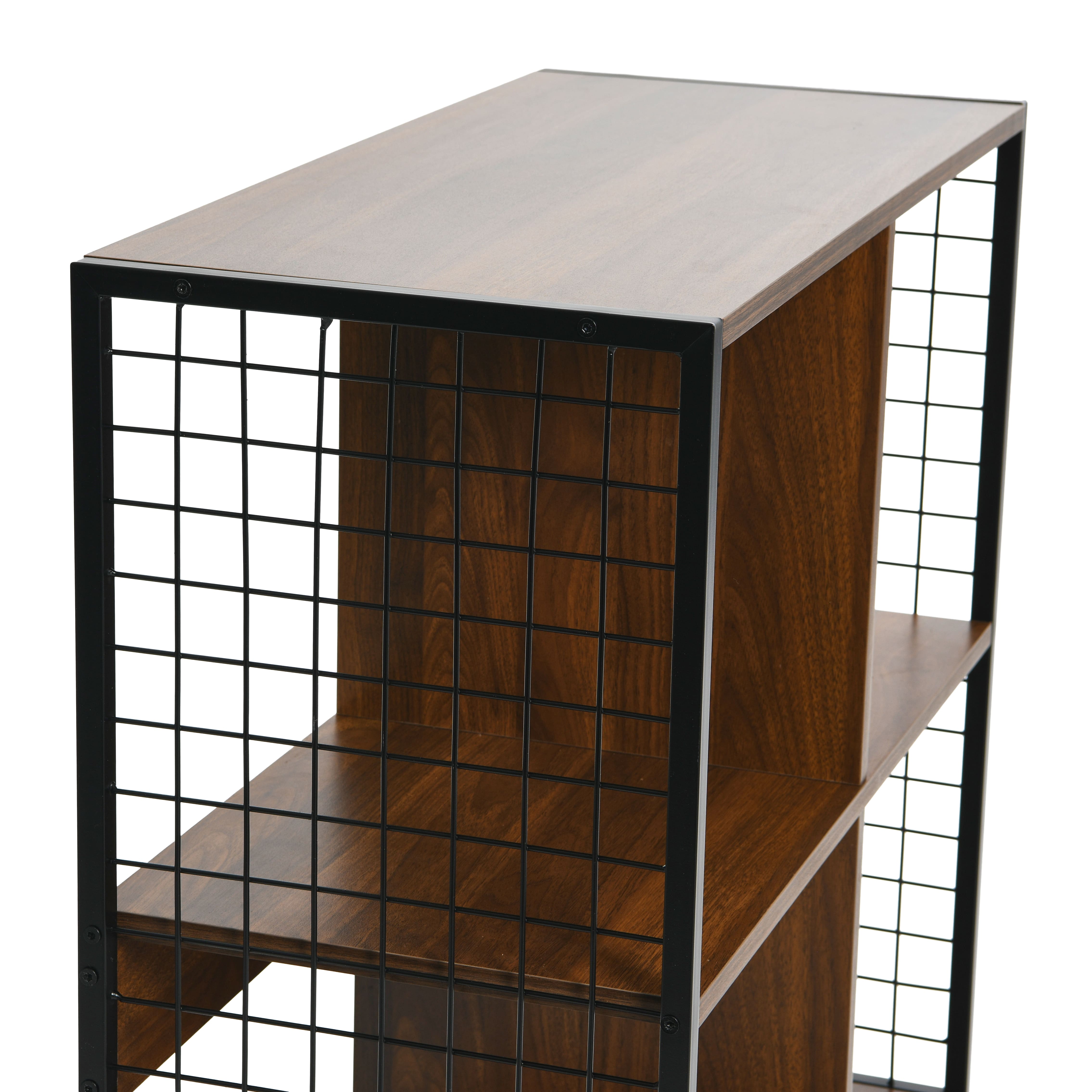 Household Essentials 28&#x22; 4-Compartment Trellis Storage Bookshelf