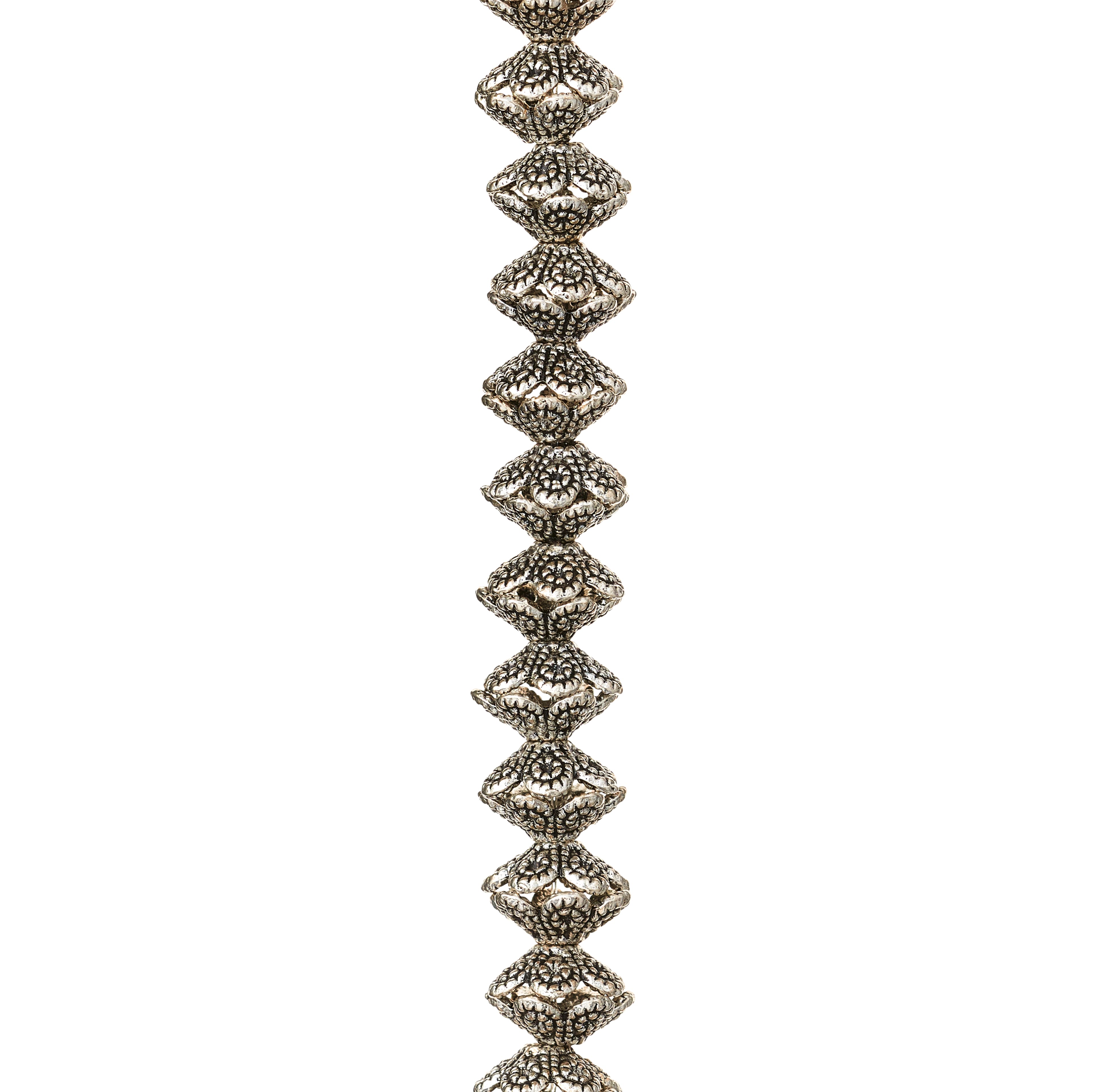 12 Pack: Silver Dotted Rondelle Metal Beads, 10mm by Bead Landing™