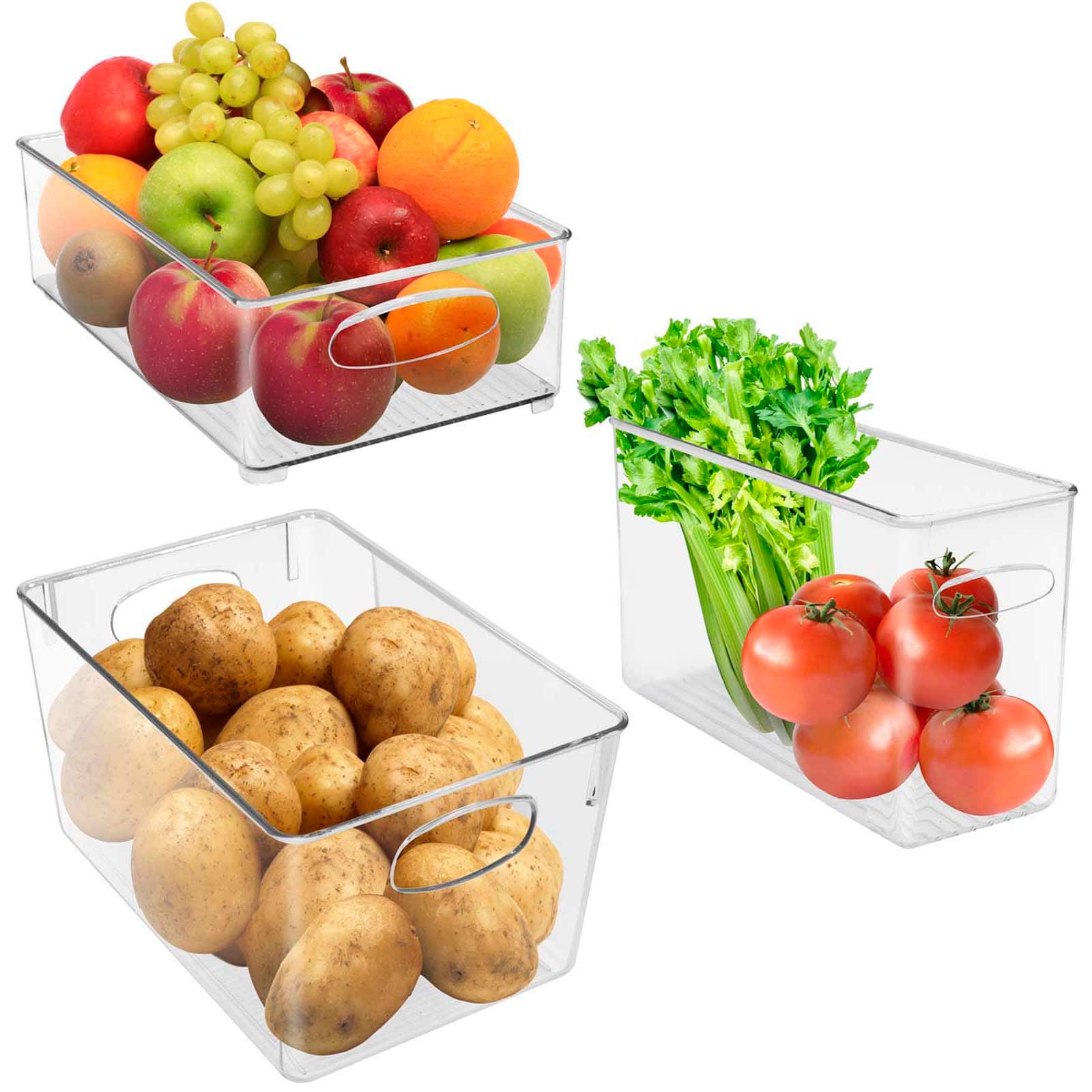 Sorbus Clear Fridge & Freezer Organizing Bin Set