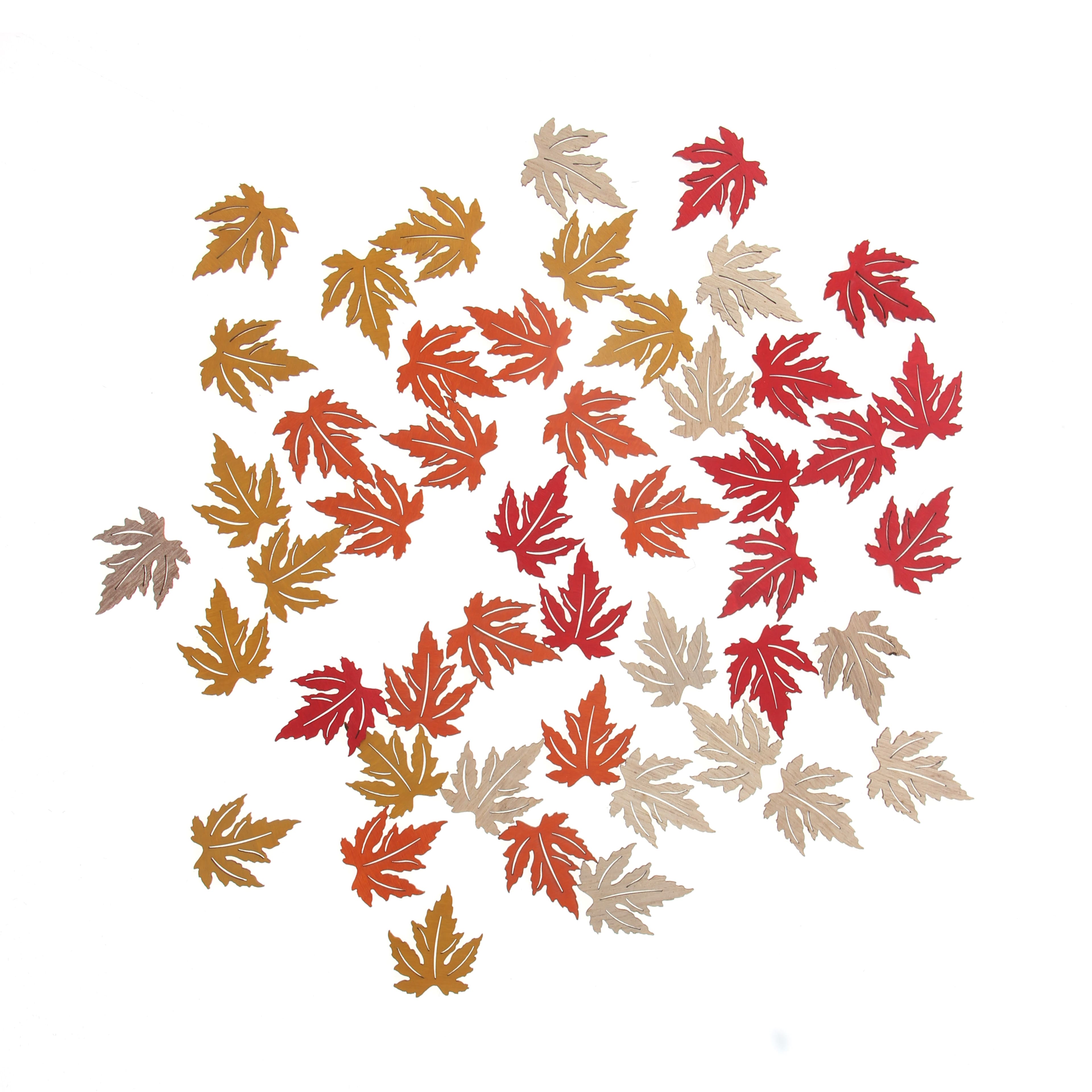 Thanksgiving Wood Leaves, 48ct. by Celebrate It&#x2122;