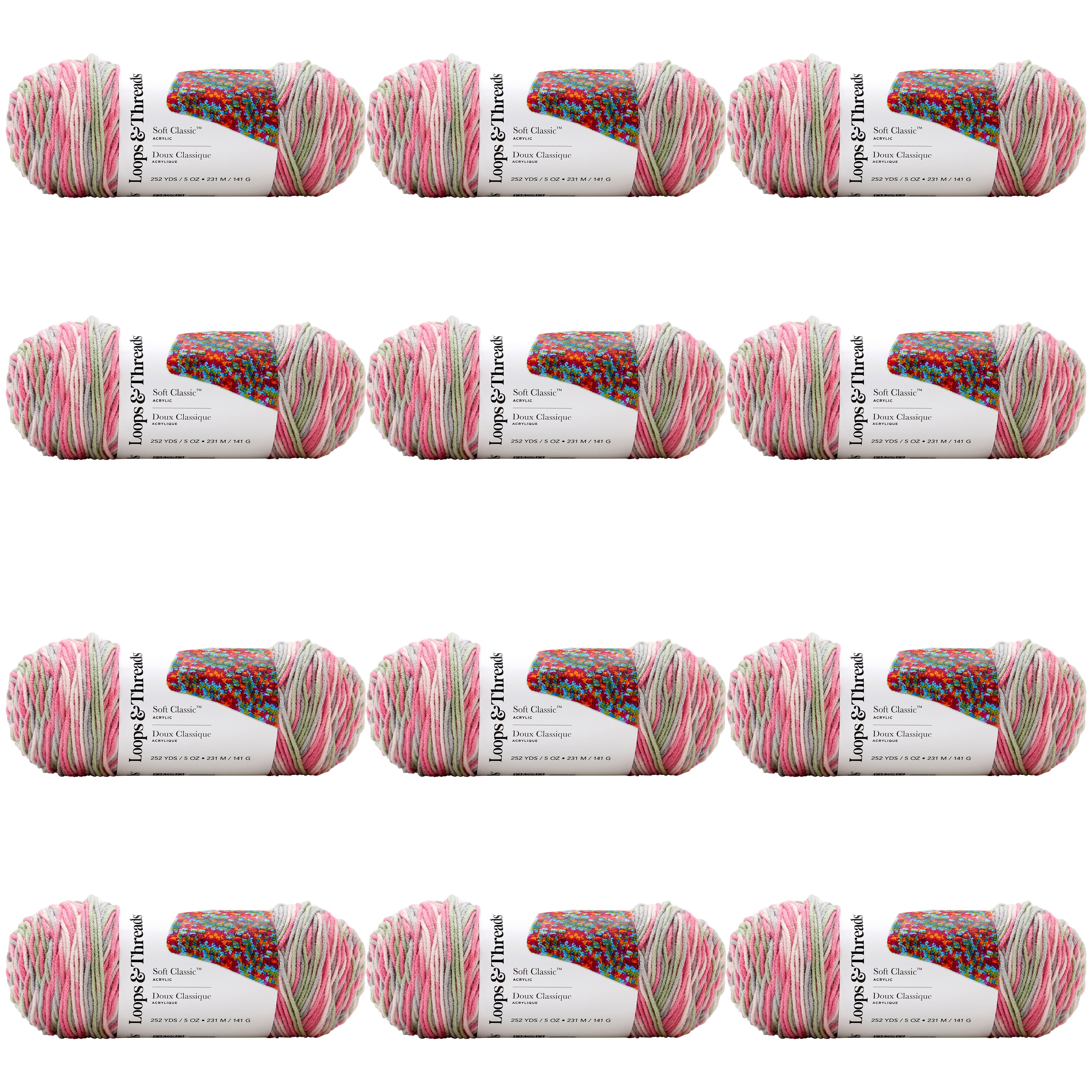 12 Pack: Soft Classic&#x2122; Multi Yarn by Loops &#x26; Threads&#xAE;