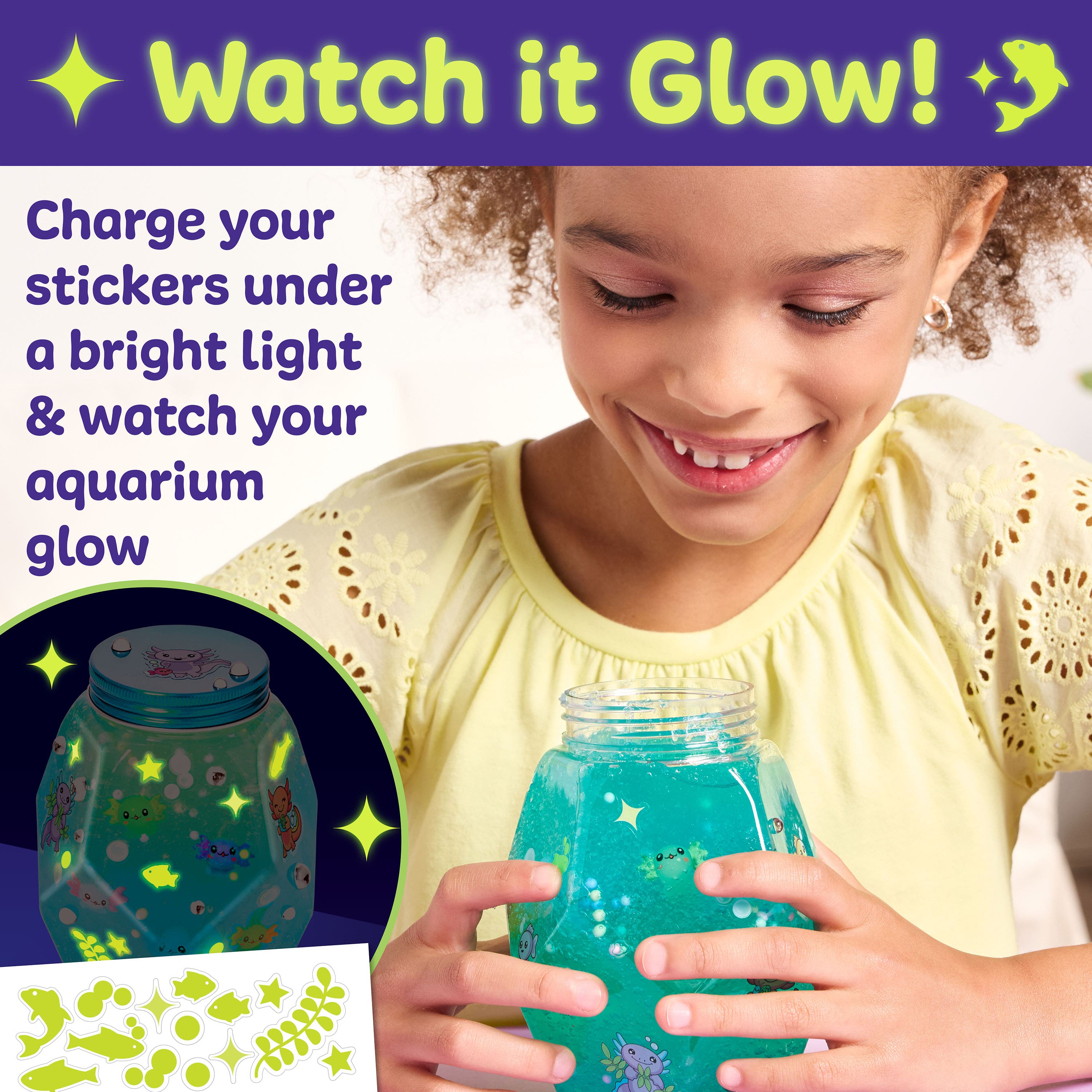 Creativity for Kids&#xAE; Glowing Axolotl Aquarium