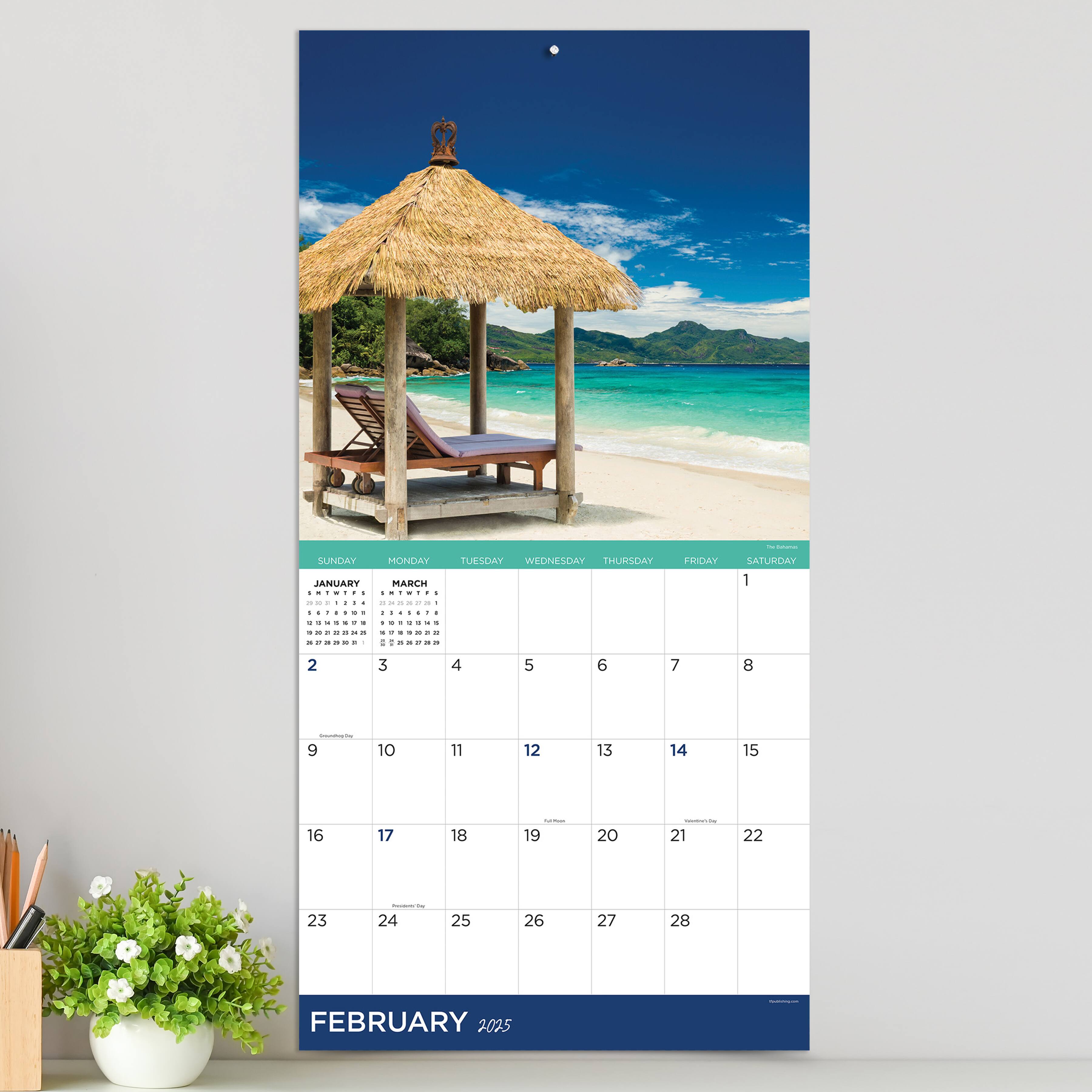 TF Publishing 2025 Tropical Escapes Wall Calendar