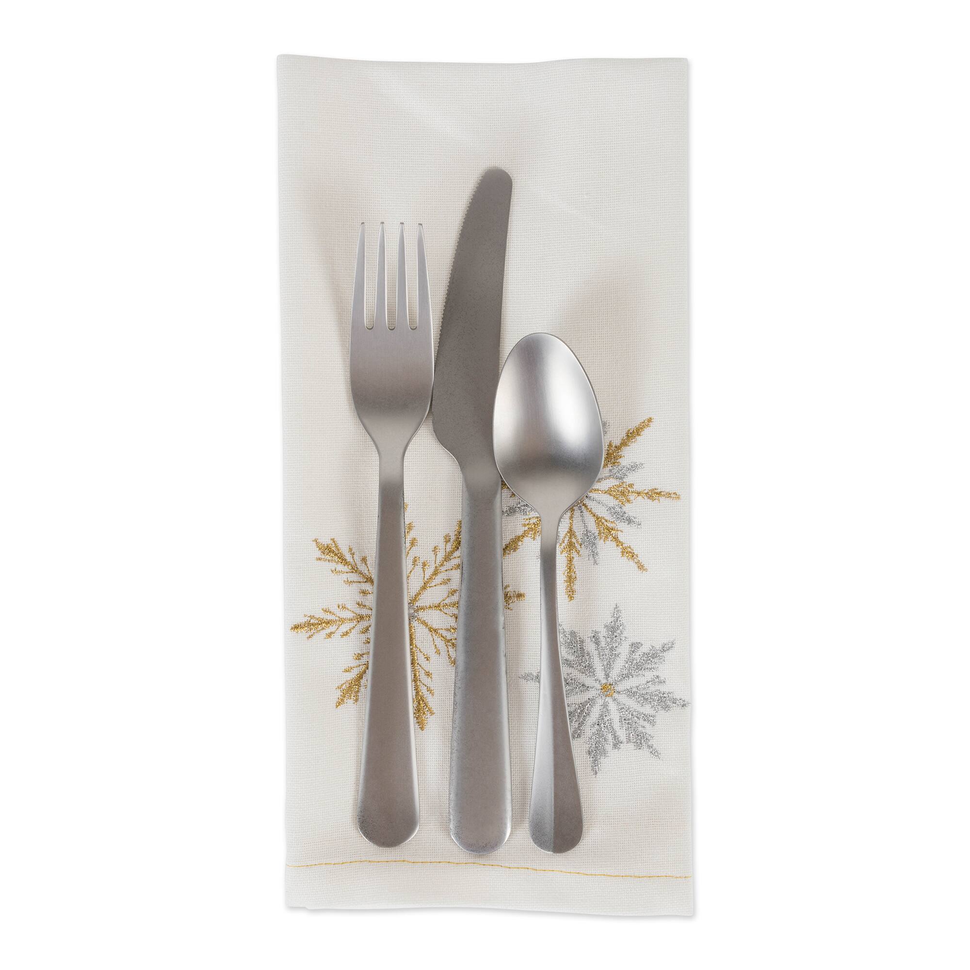 DII&#xAE; Sparkle Snowflakes Embroidered Napkins, 6ct.