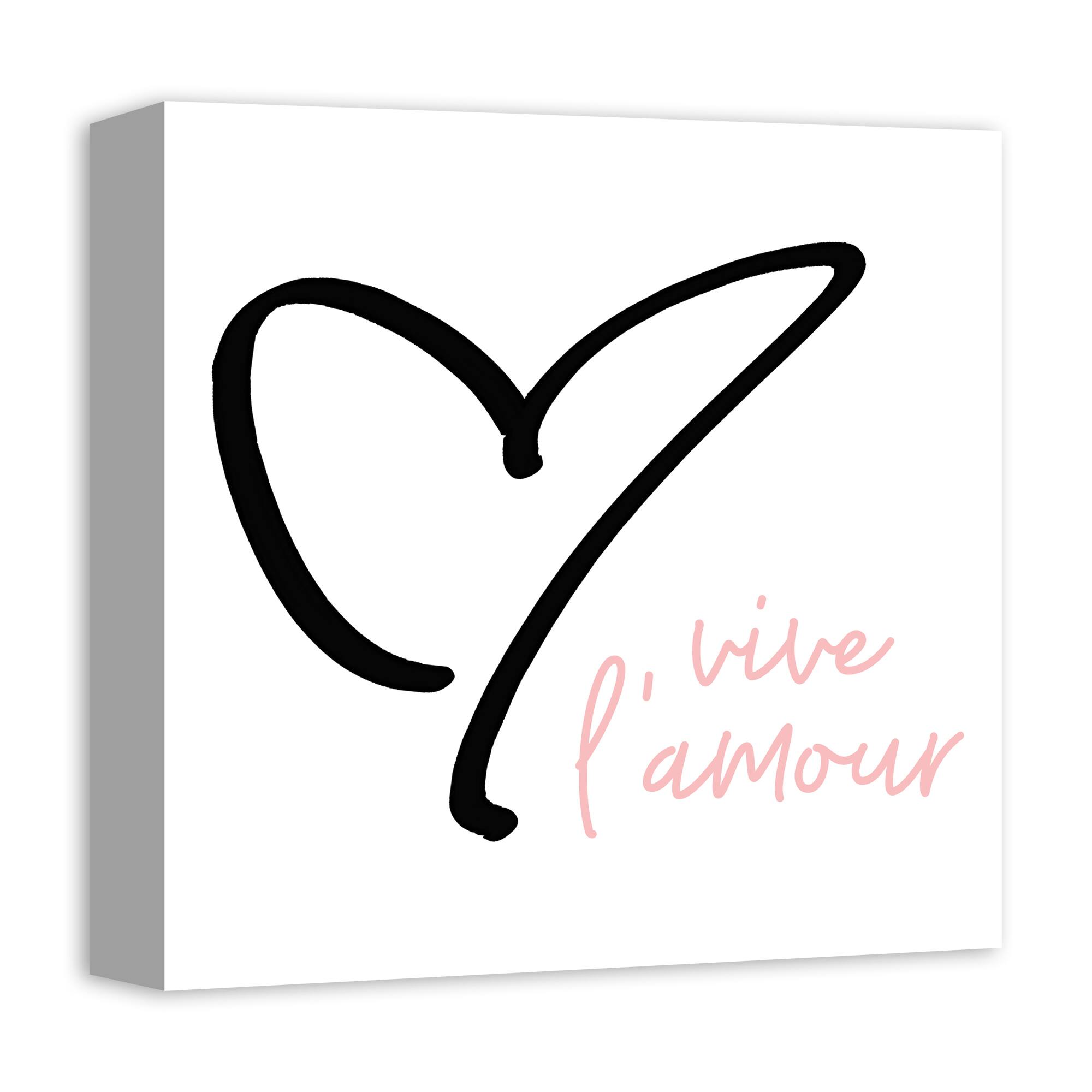 Vive L&#x27;Amour Canvas Wall Art