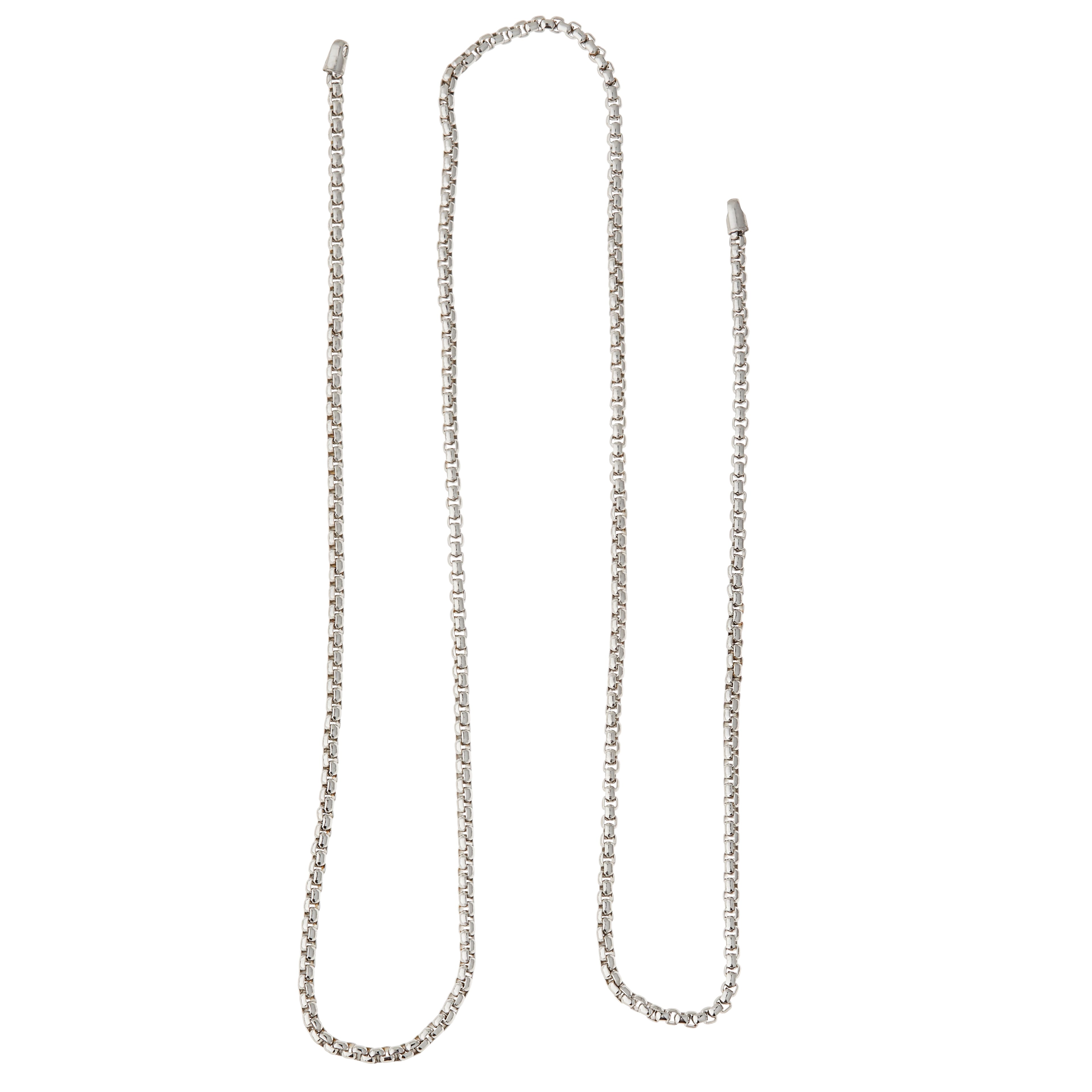 12 Pack: 24" Rhodium Box Chain by Bead Landing™