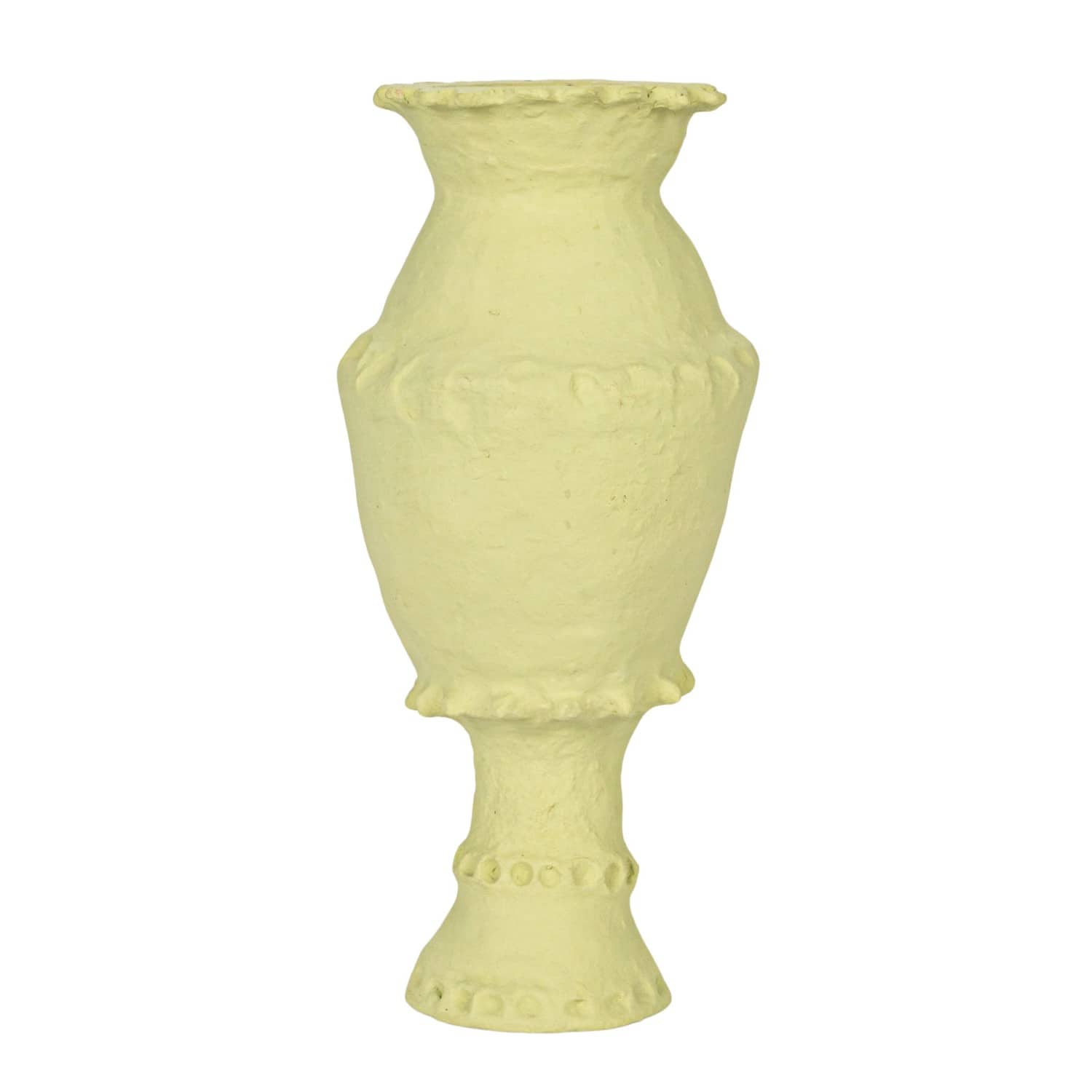 Hello Honey® 17" Mint Handmade Paper Mache Vase with Embossed & Debossed Design