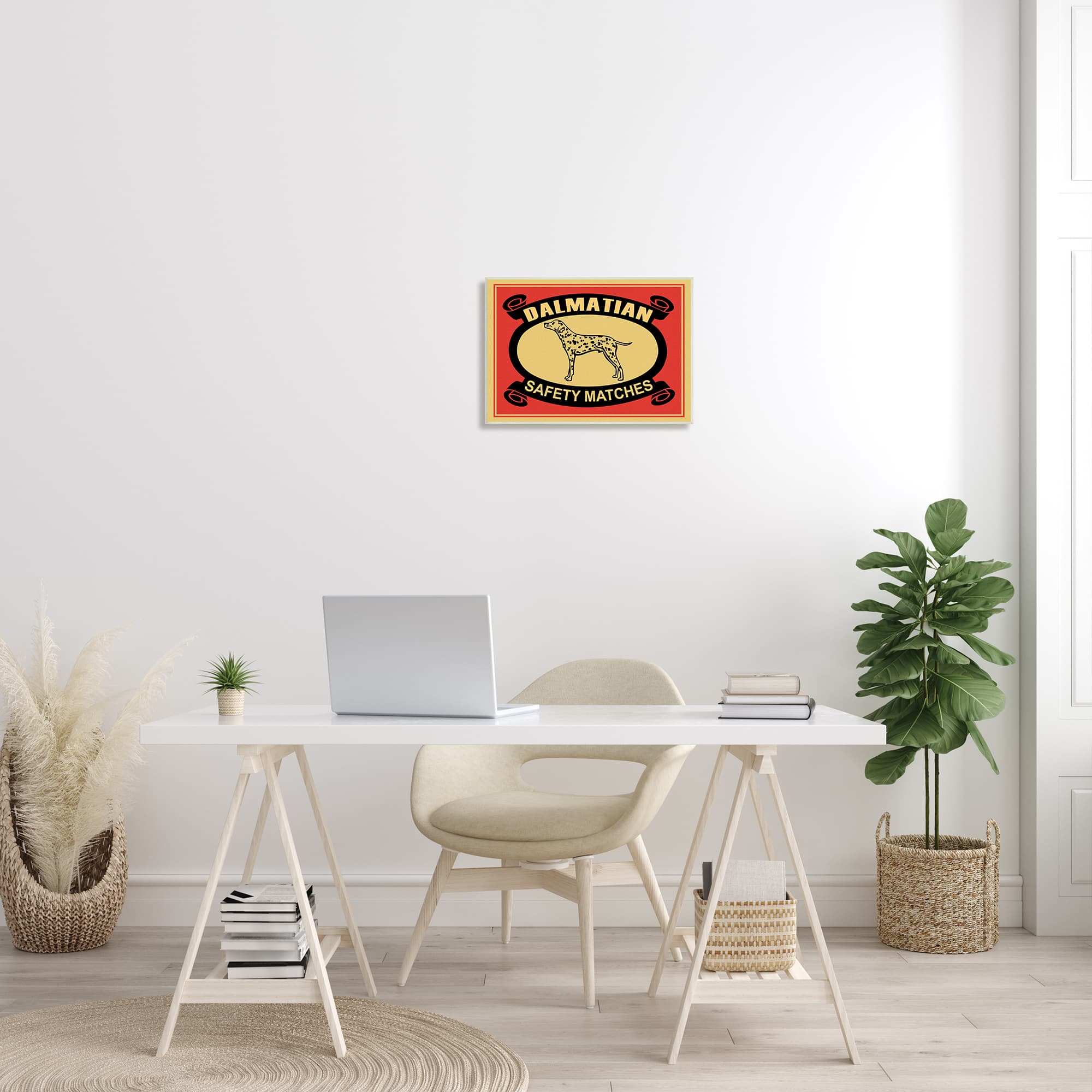 Stupell Industries Vintage Dalmatian Safety Matches Wall Plaque