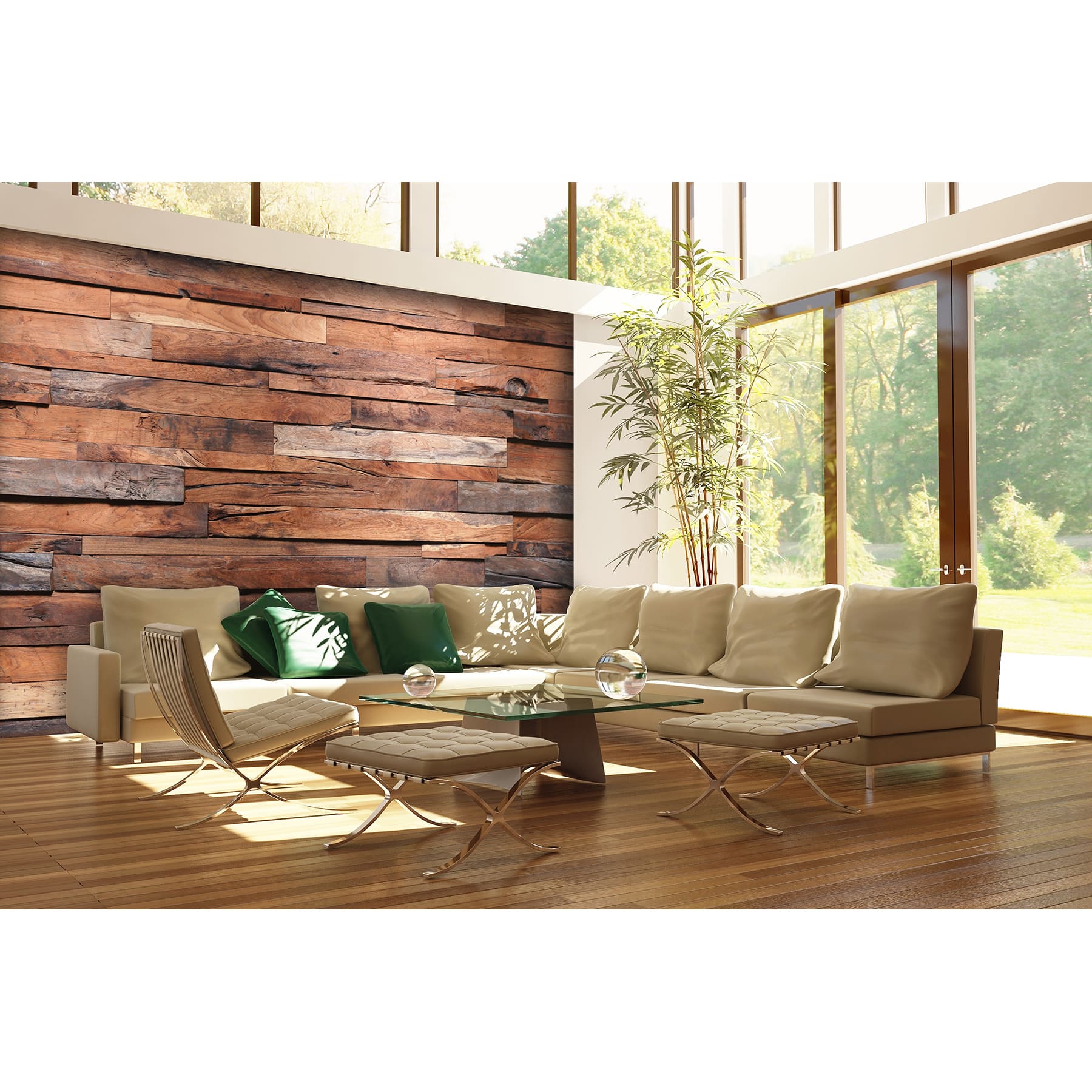 Ideal D&#xE9;cor Reclaimed Wood Wall Mural