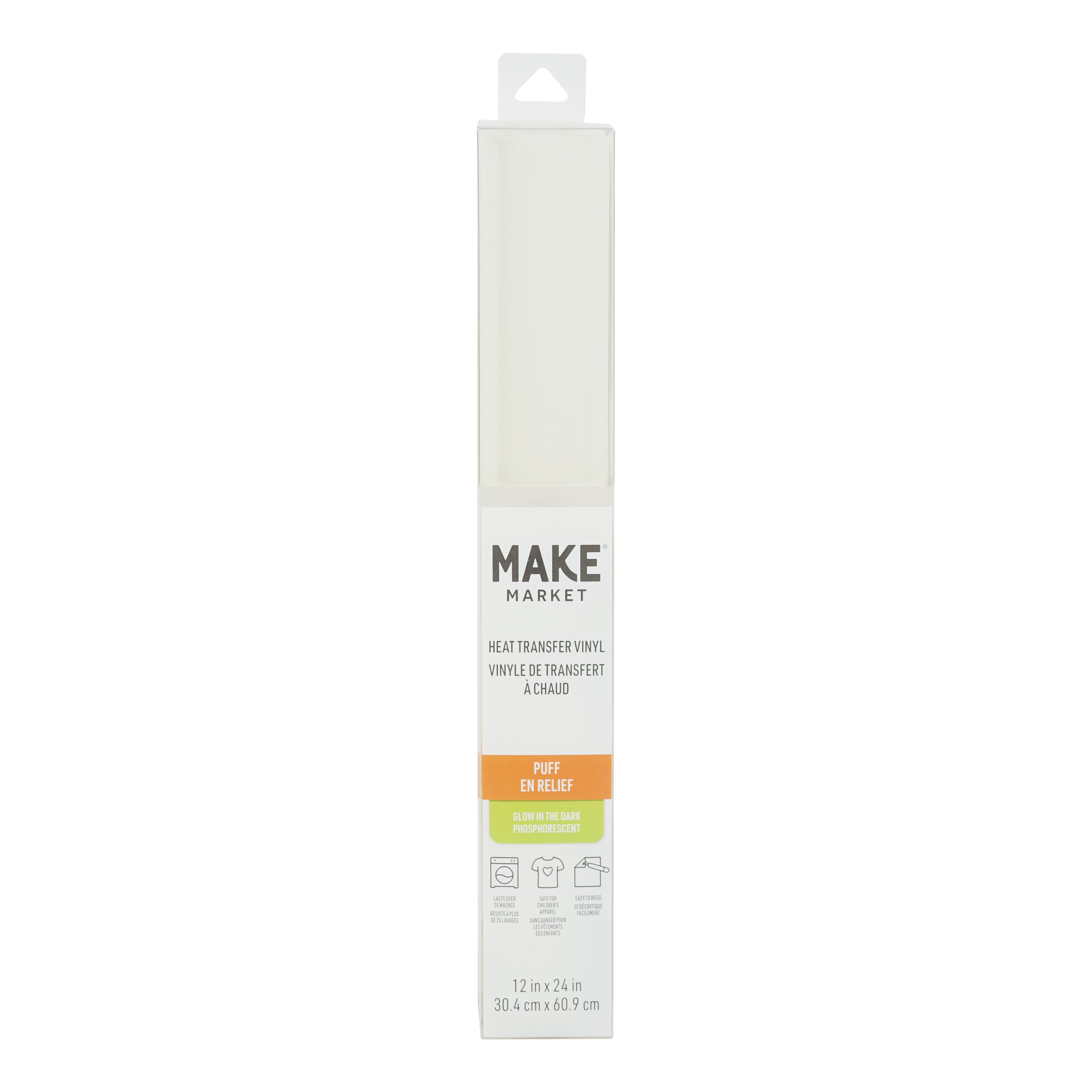 12 Pack: Glow-in-the-Dark Puff Heat Transfer Vinyl by Make Market&#xAE;