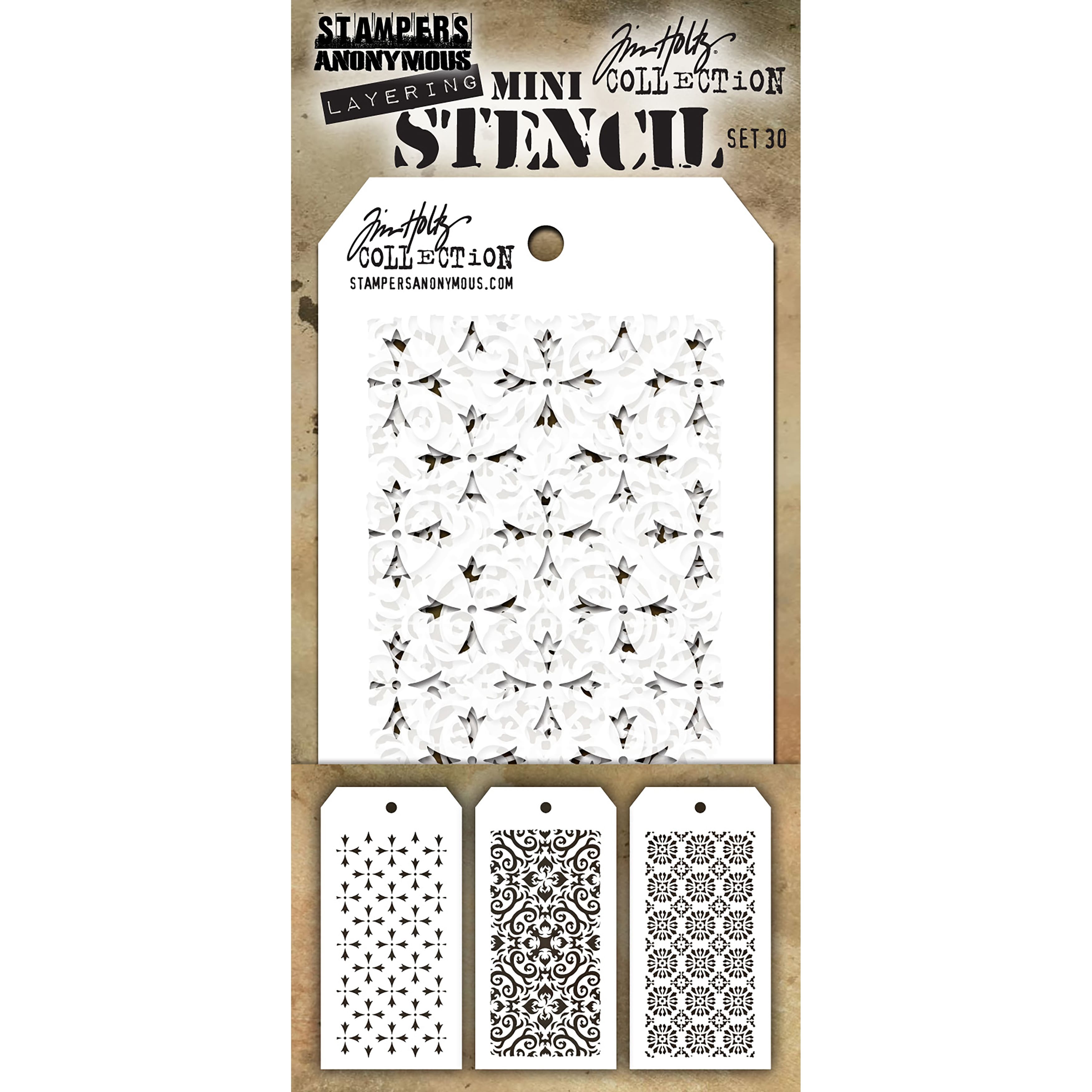 Stampers Anonymous Tim Holtz&#xAE; Mini Layered Stencil Set #30