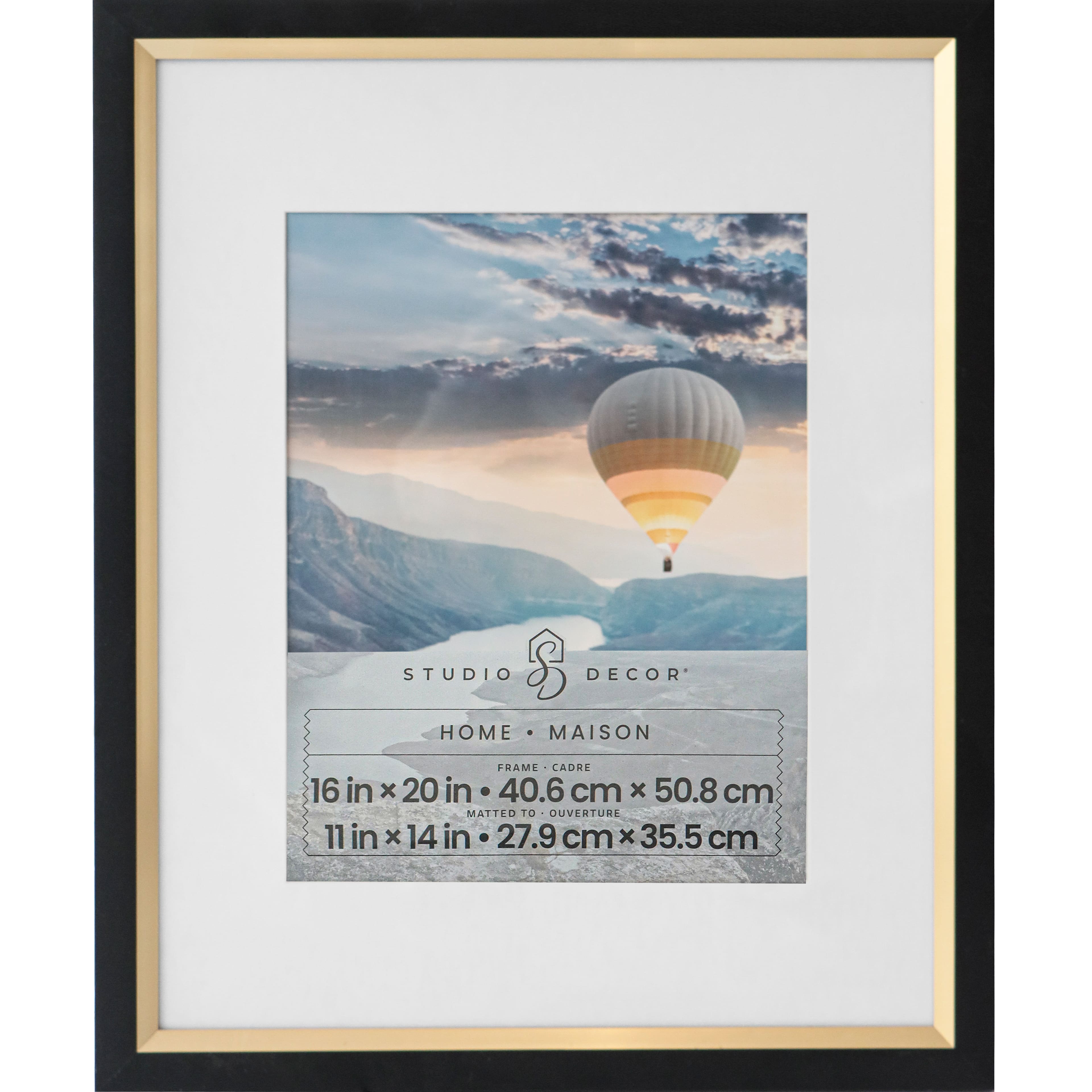 6 Pack: Home Black & Gold Frame with Mat by Studio Décor®