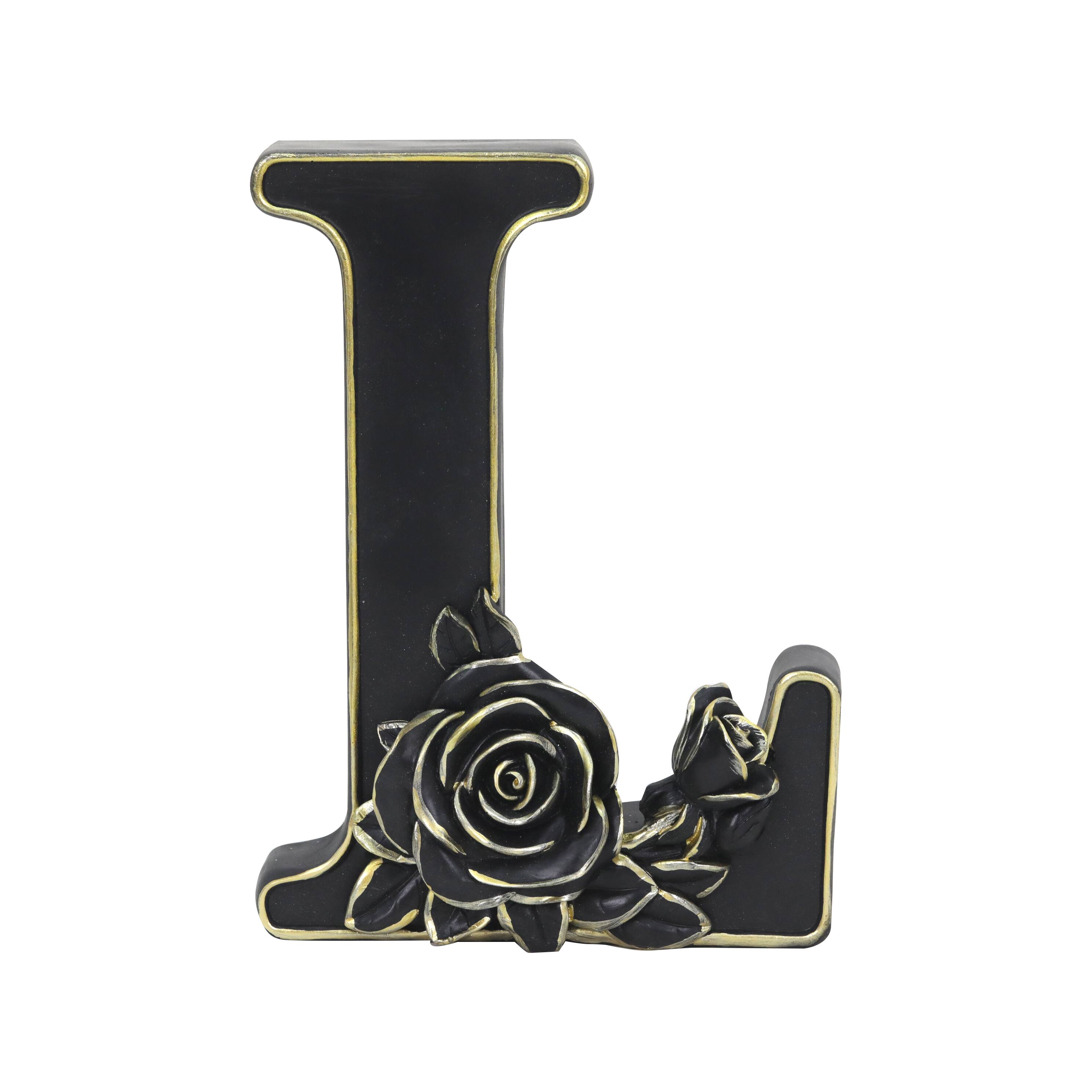 8" Black Rose Monogram Letter by Ashland®