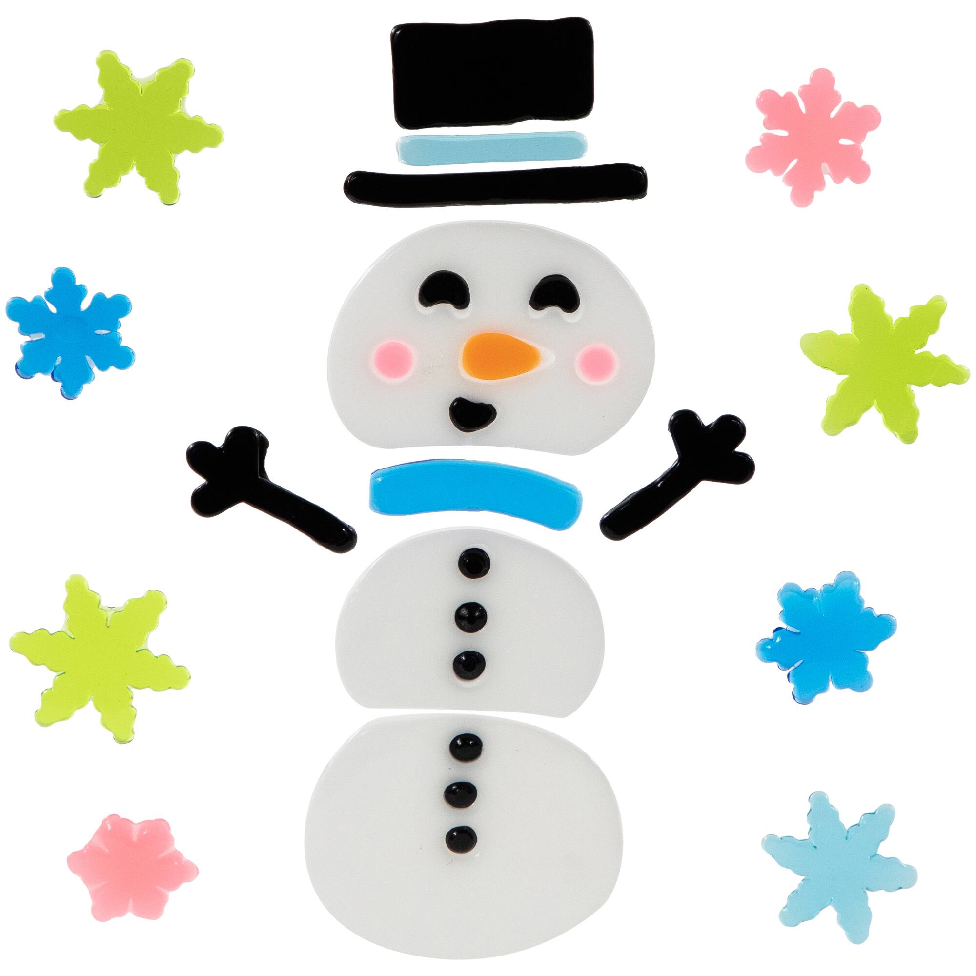 Double-Sided Christmas Gel Window Clings, 6ct.