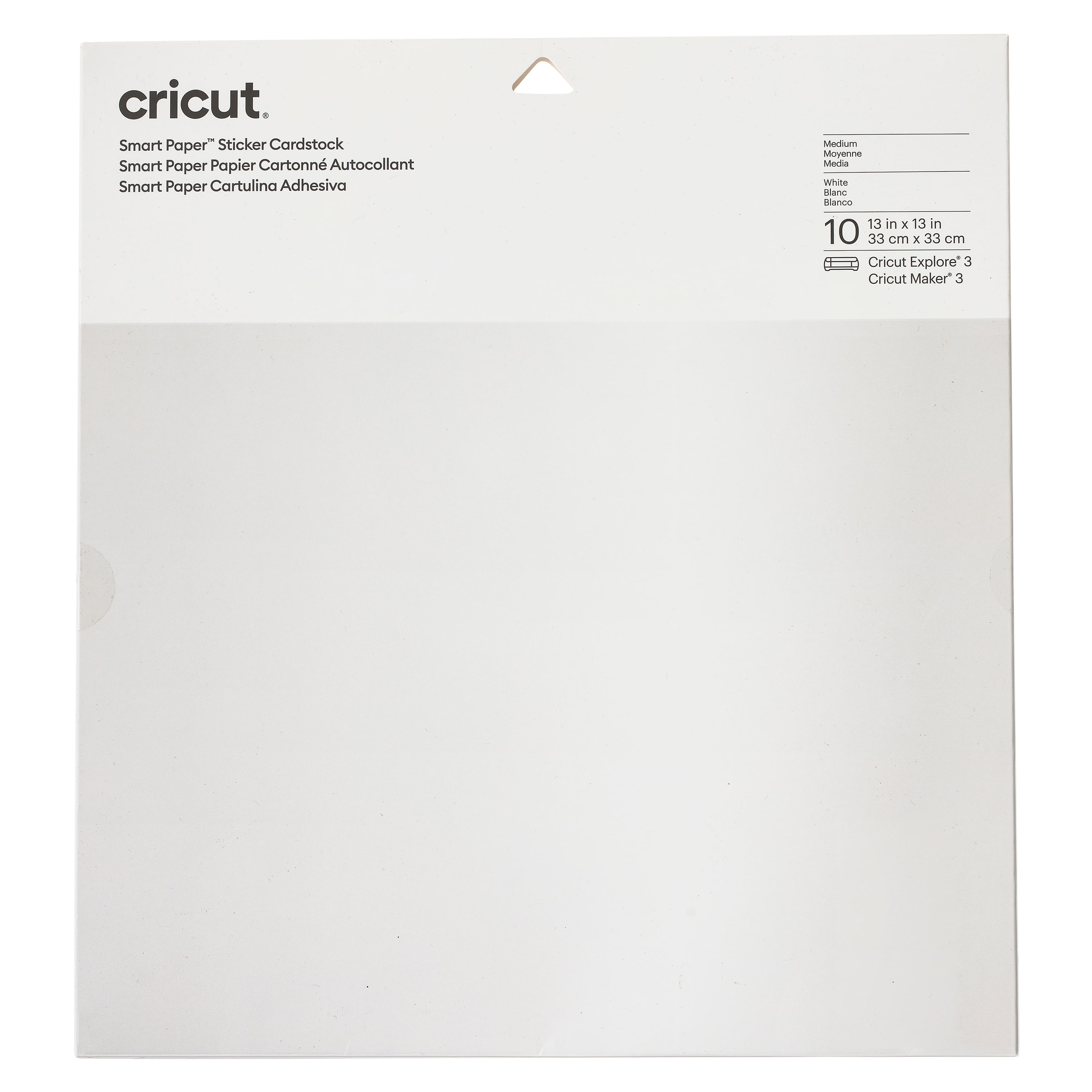 6 Packs: 10 ct. (60 total) Cricut&#xAE; Smart Paper&#x2122; Sticker Cardstock, White