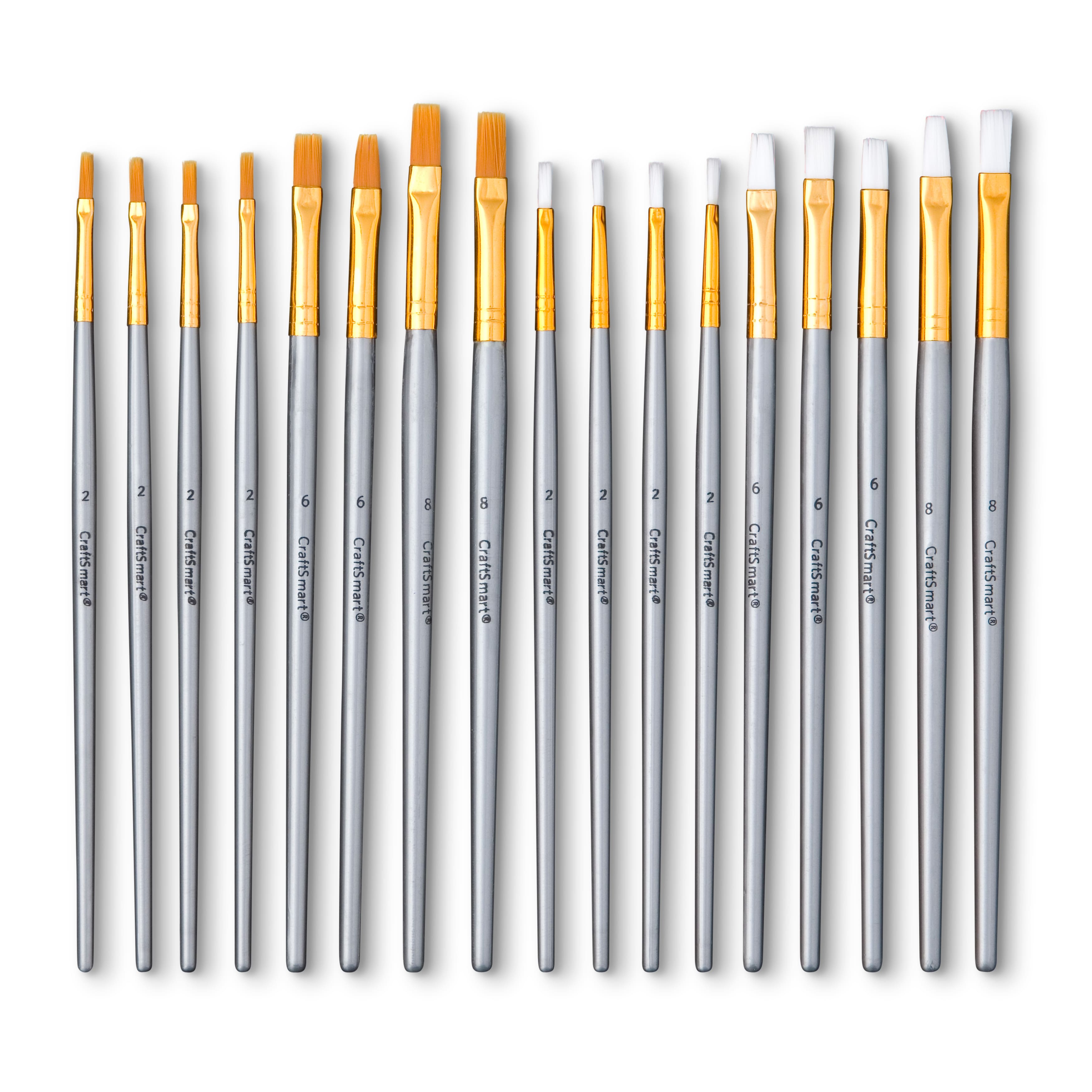 Sax Golden Taklon Watercolor Paint Brushes, Round Type, Assorted Sizes, Set  of 6