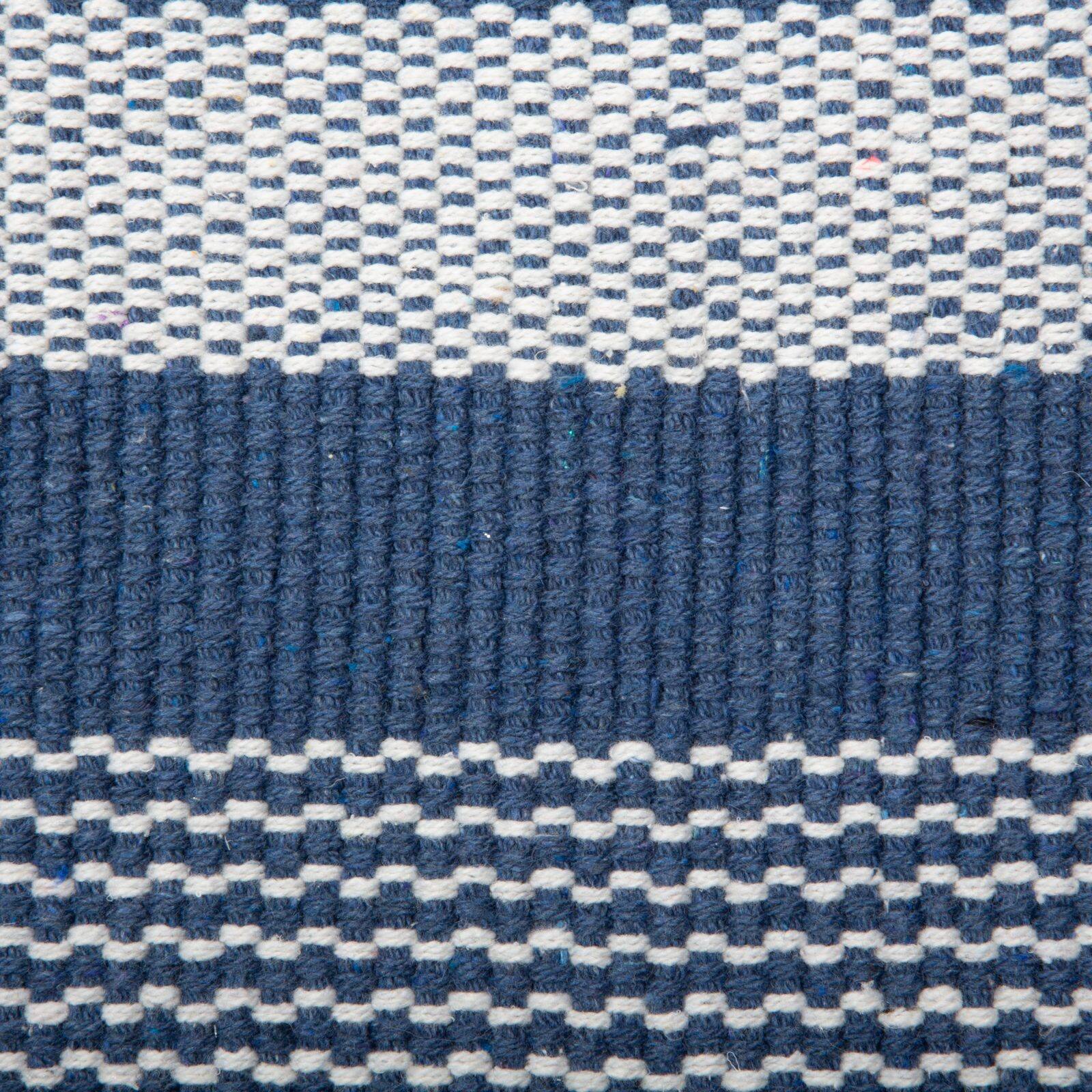 DII® French Blue Cabana Stripe Recycled Yarn Rug, 2ft. x 3ft.