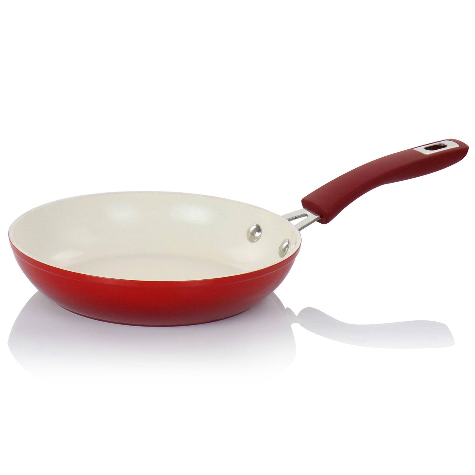 Oster Corbett 8-Piece Red Nonstick Aluminum Cookware Set