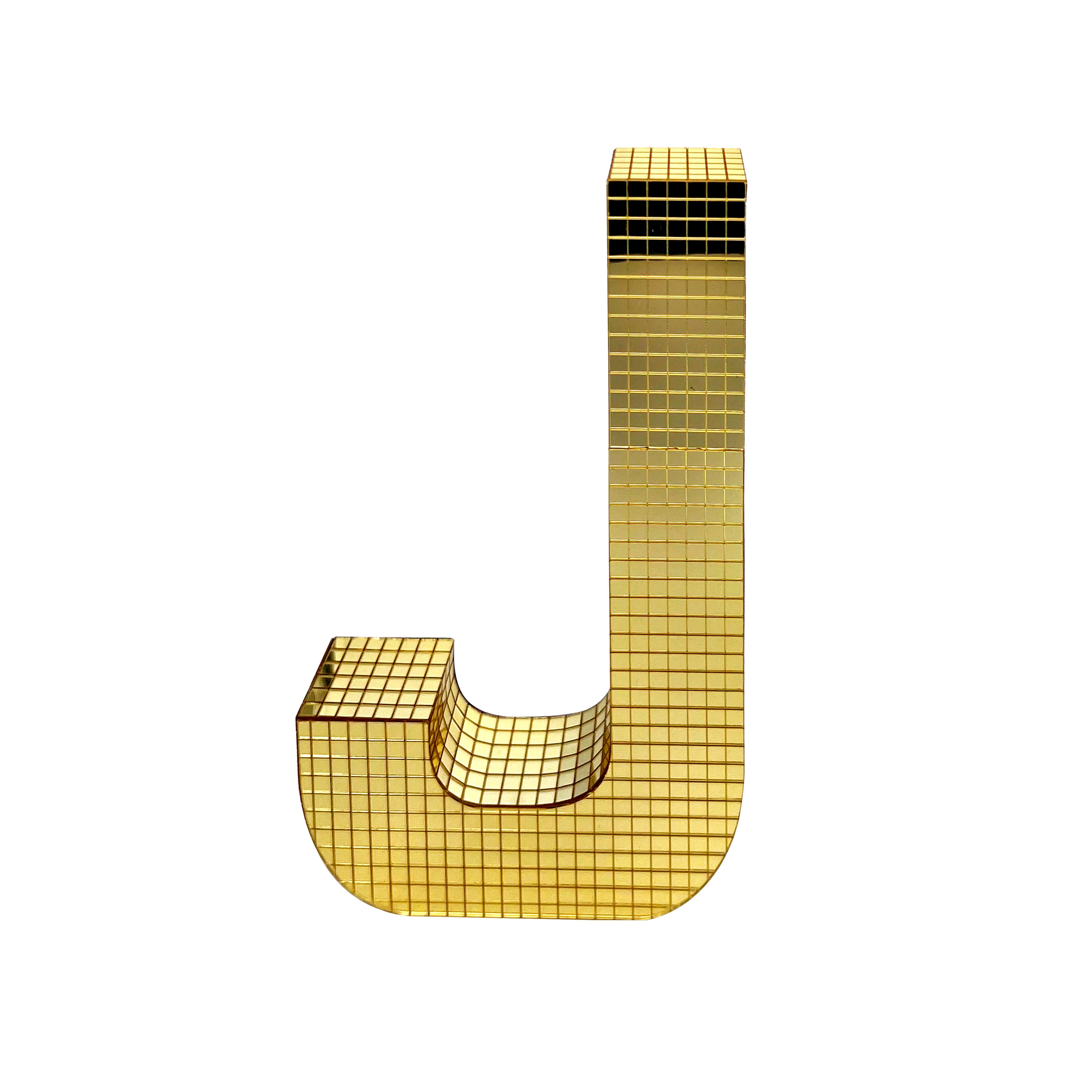 7.75&#x22; Gold Disco Tabletop Monogram Letter by Ashland&#xAE;