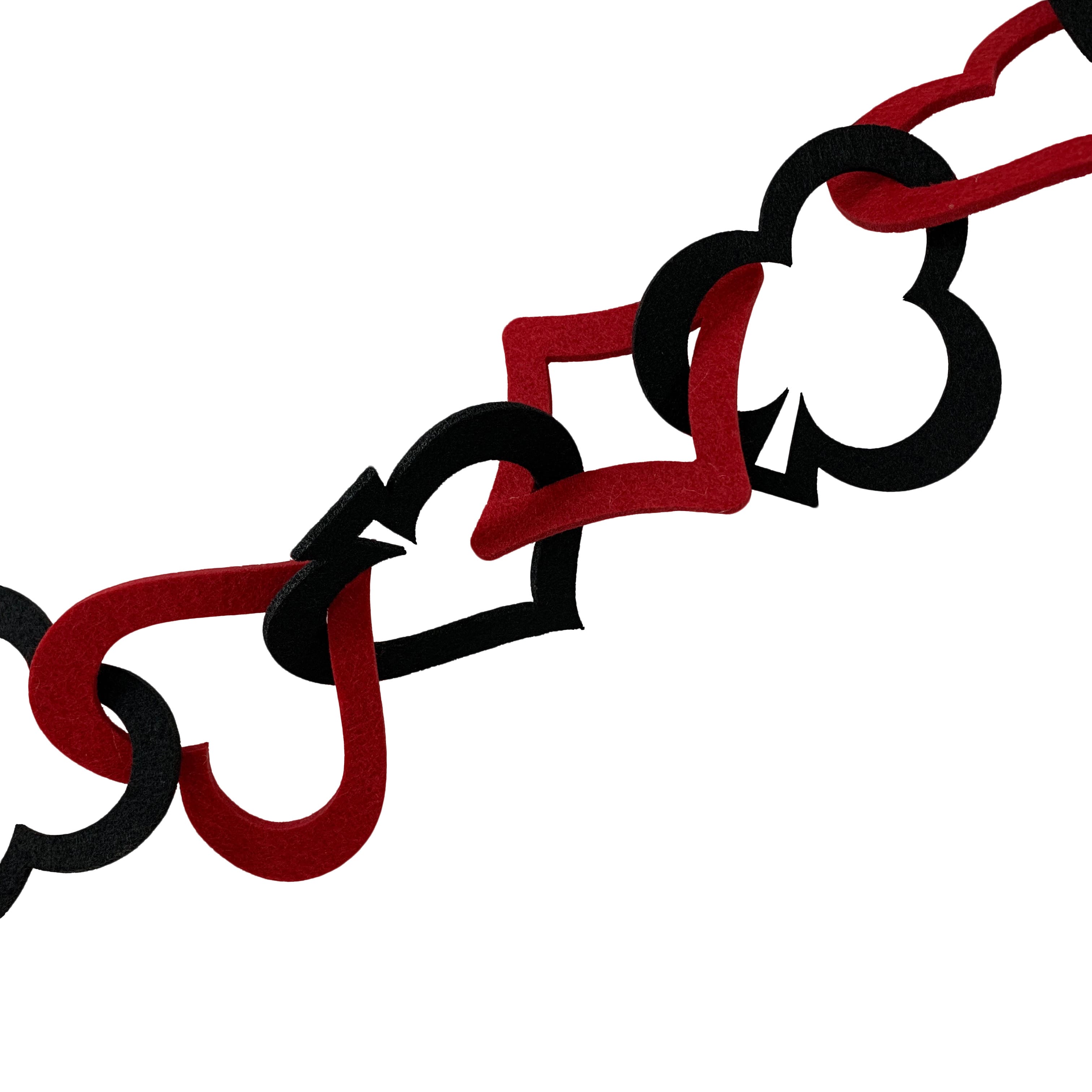 6ft. Red &#x26; Black Heart Garland by Ashland&#xAE;
