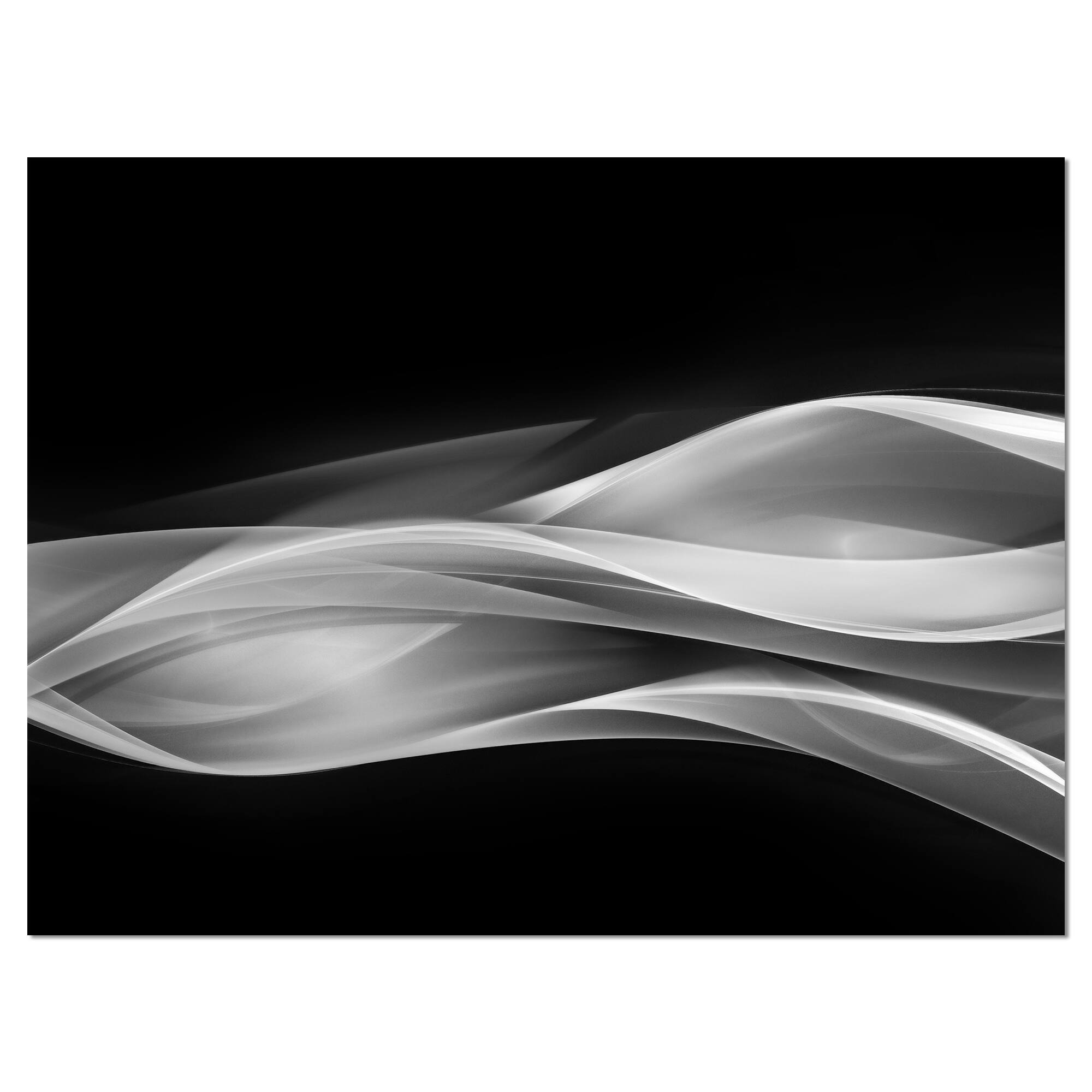 Designart - Glittering Silver Pattern - Abstract Canvas art print