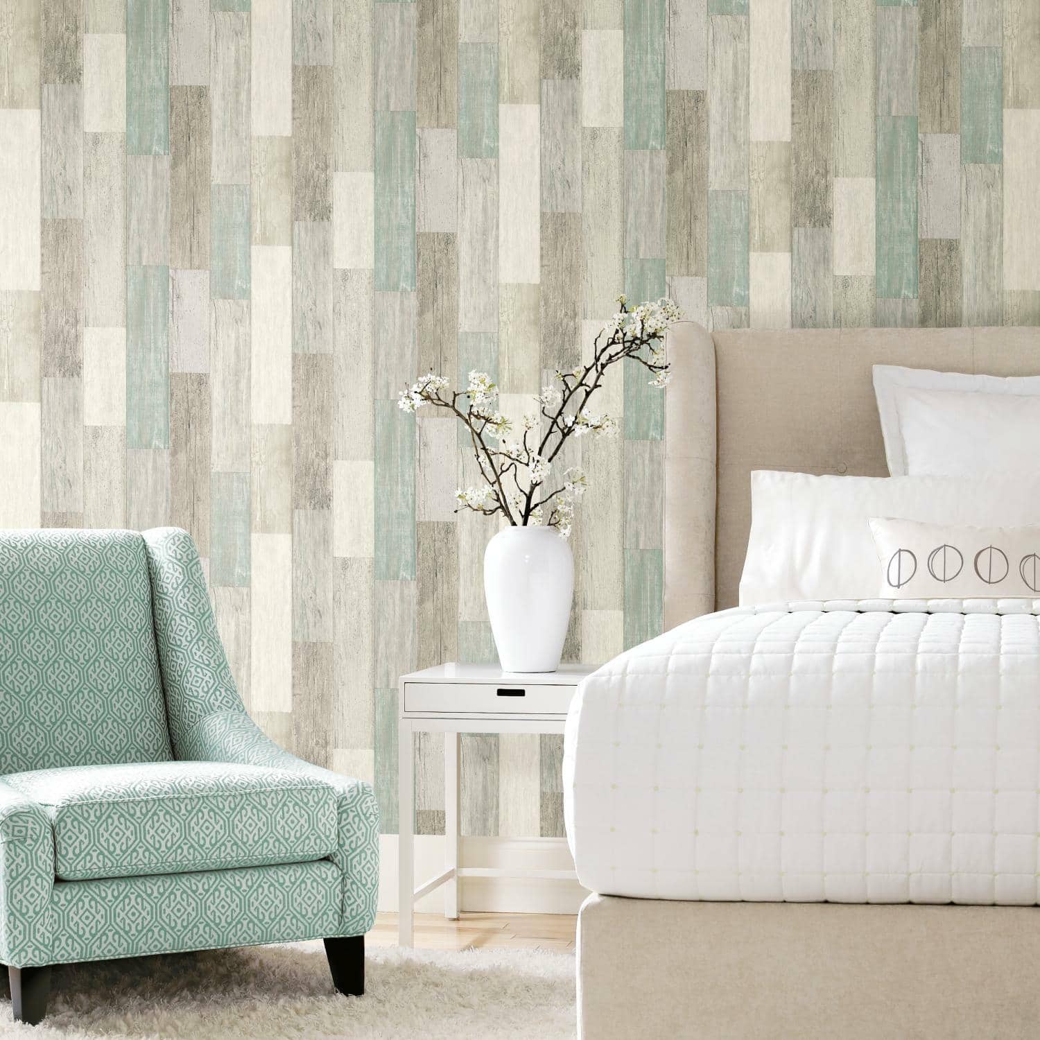 RoomMates Coastal Weathered Plank Peel & Stick Wallpaper