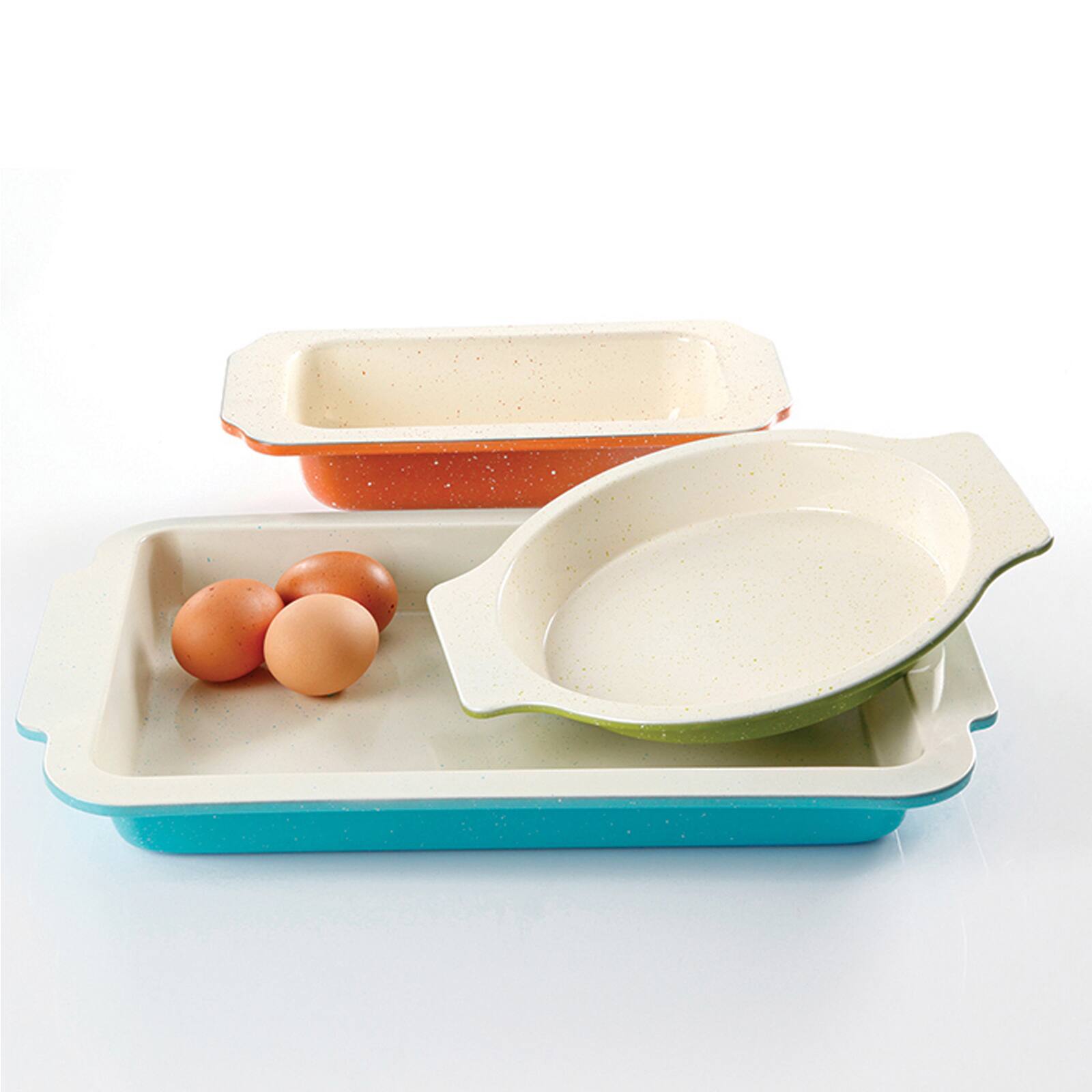 Gibson® ColorSplash Imbue 3-Piece Carbon Steel Nonstick Bakeware Set