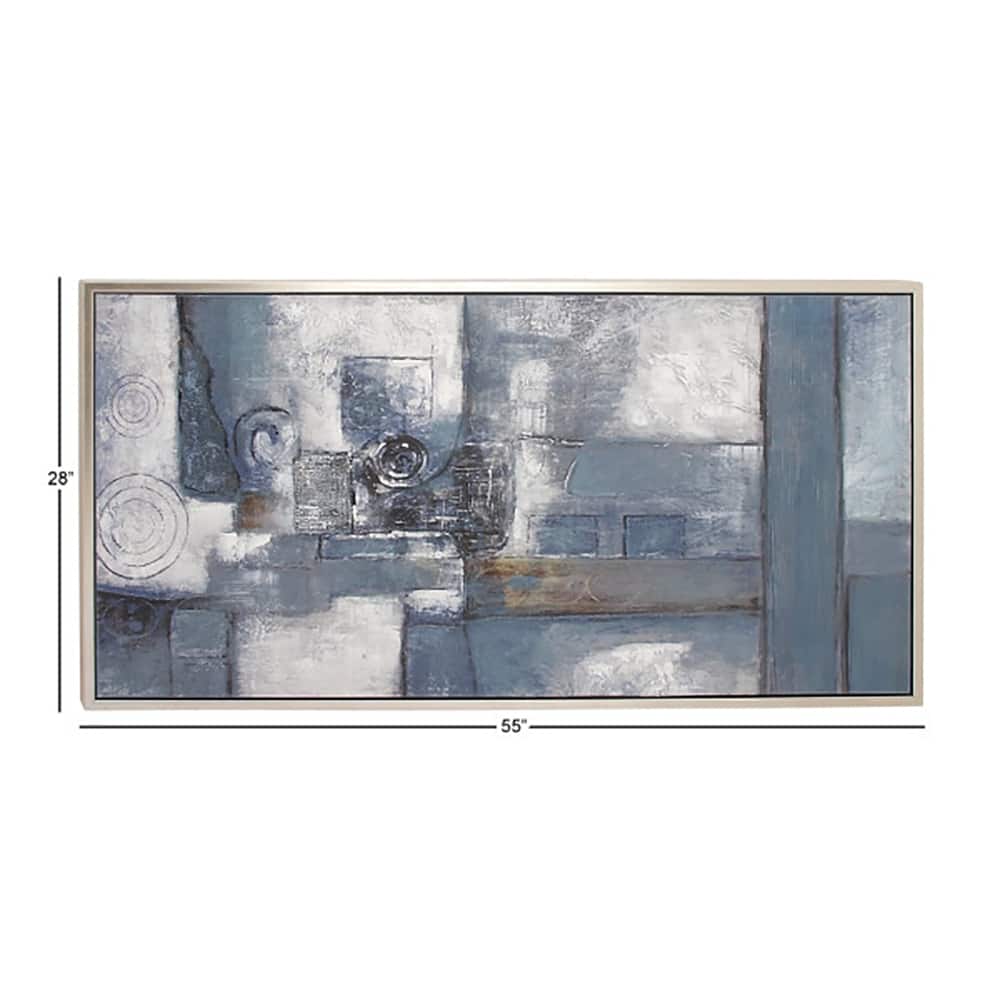 Gray Contemporary Abstract Canvas Wall Art