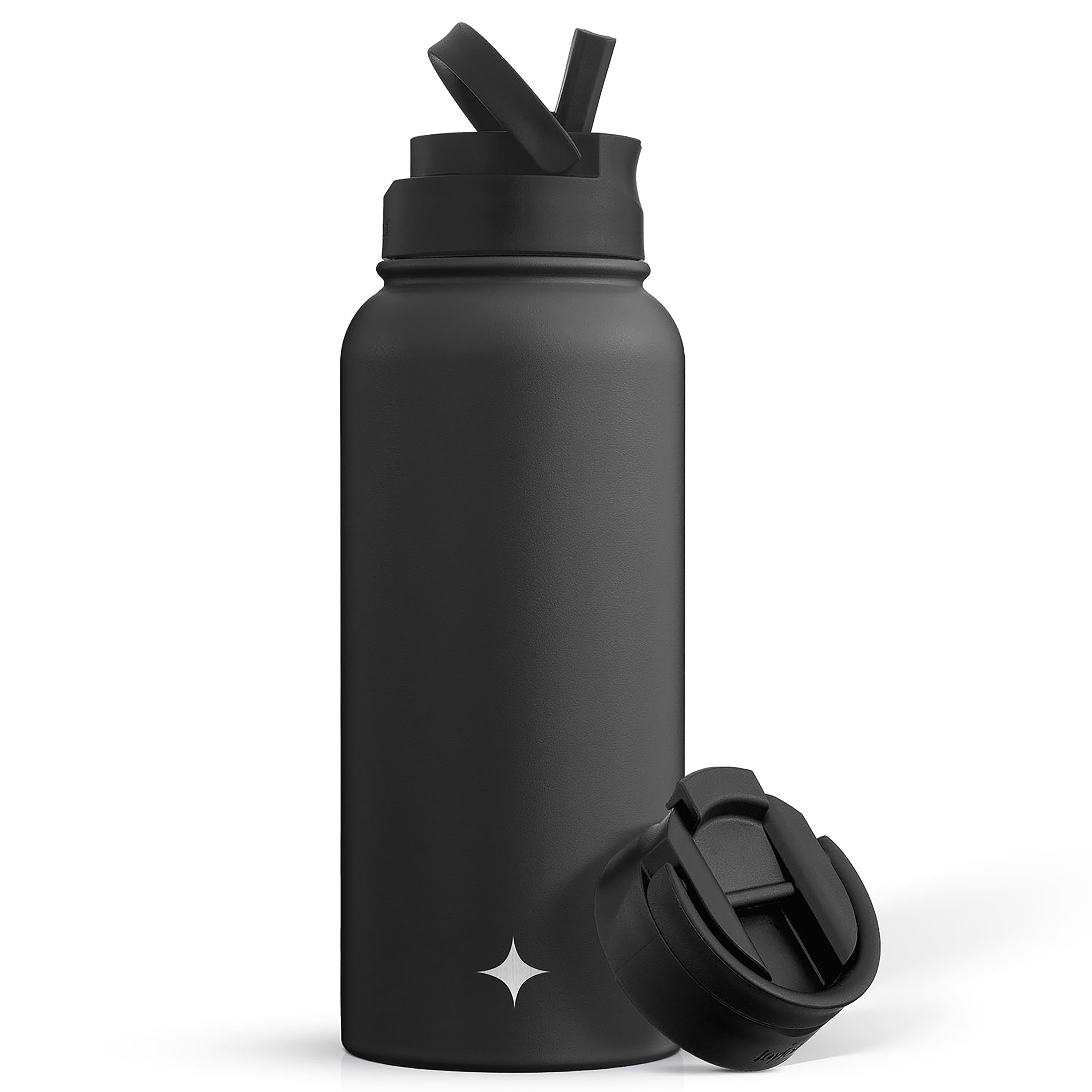 JoyJolt® 32oz. Vacuum Insulated Water Bottle With Flip Lid & Sport Straw Lid